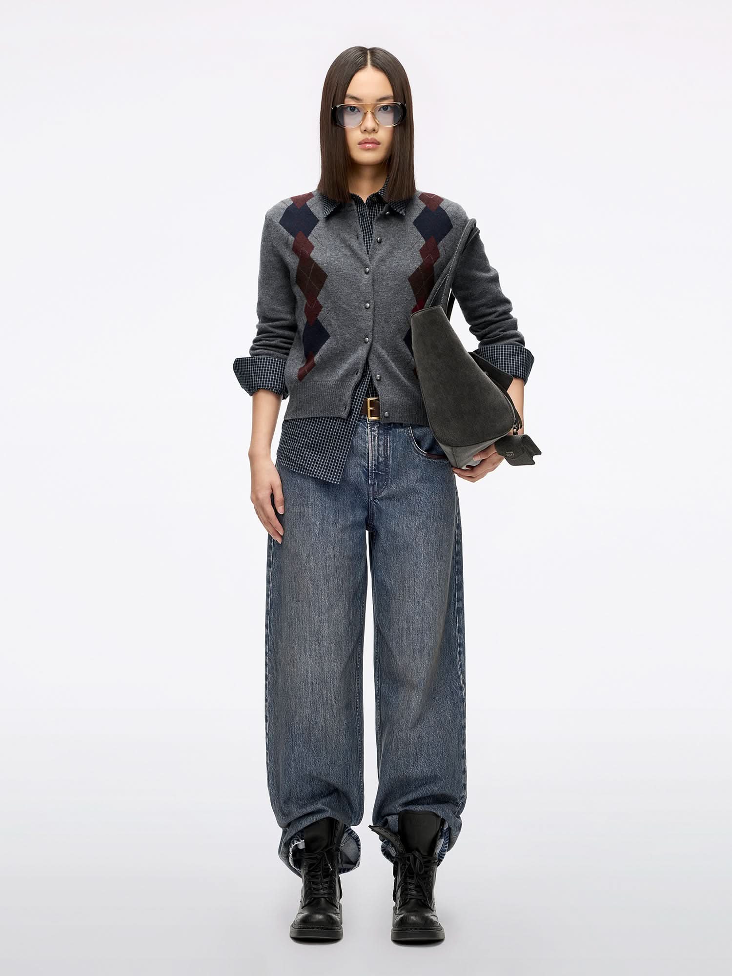Argyle Knit Cardigan - Image 4