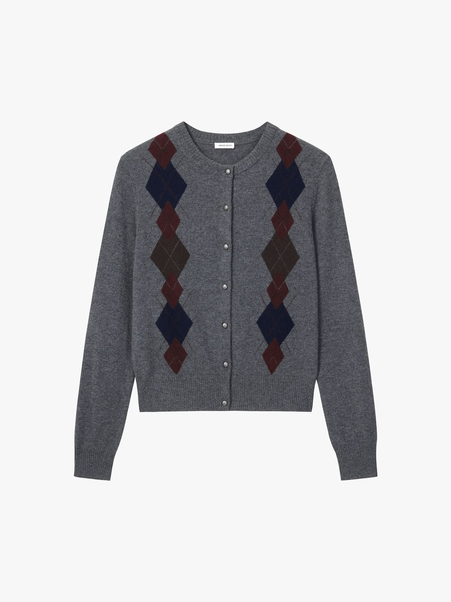 Argyle Knit Cardigan - Image 5
