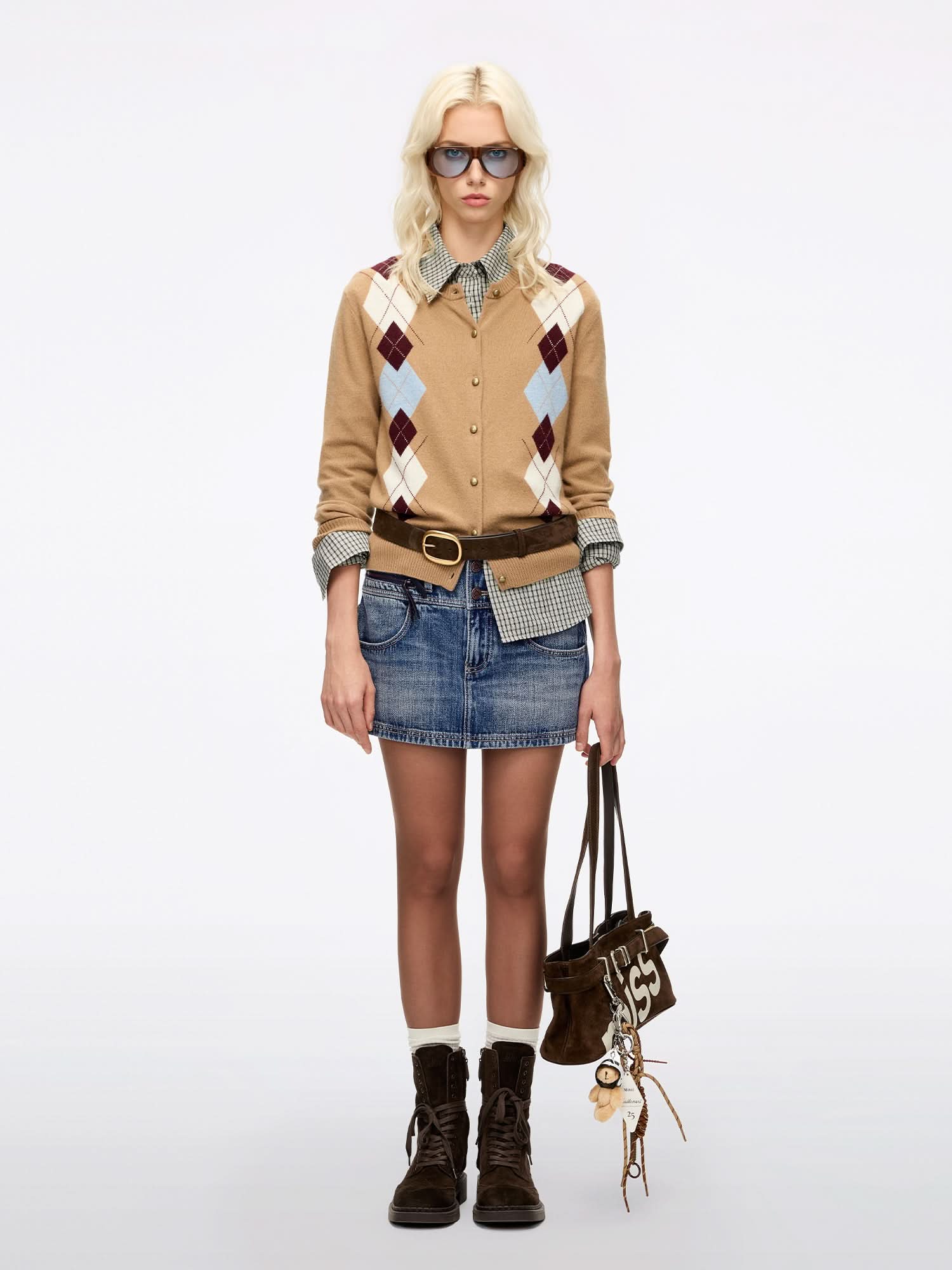 Argyle Knit Cardigan - Image 9