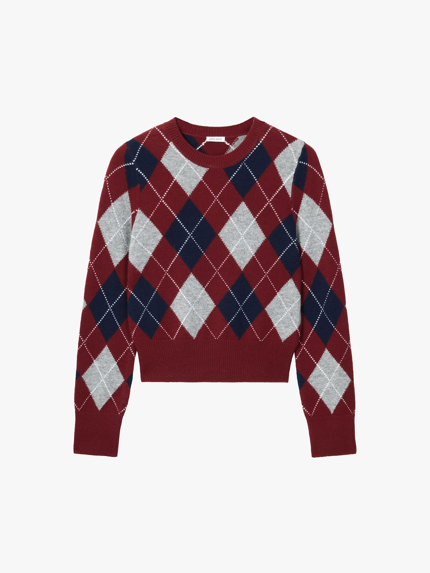 Argyle Wool Knit Top - Image 10