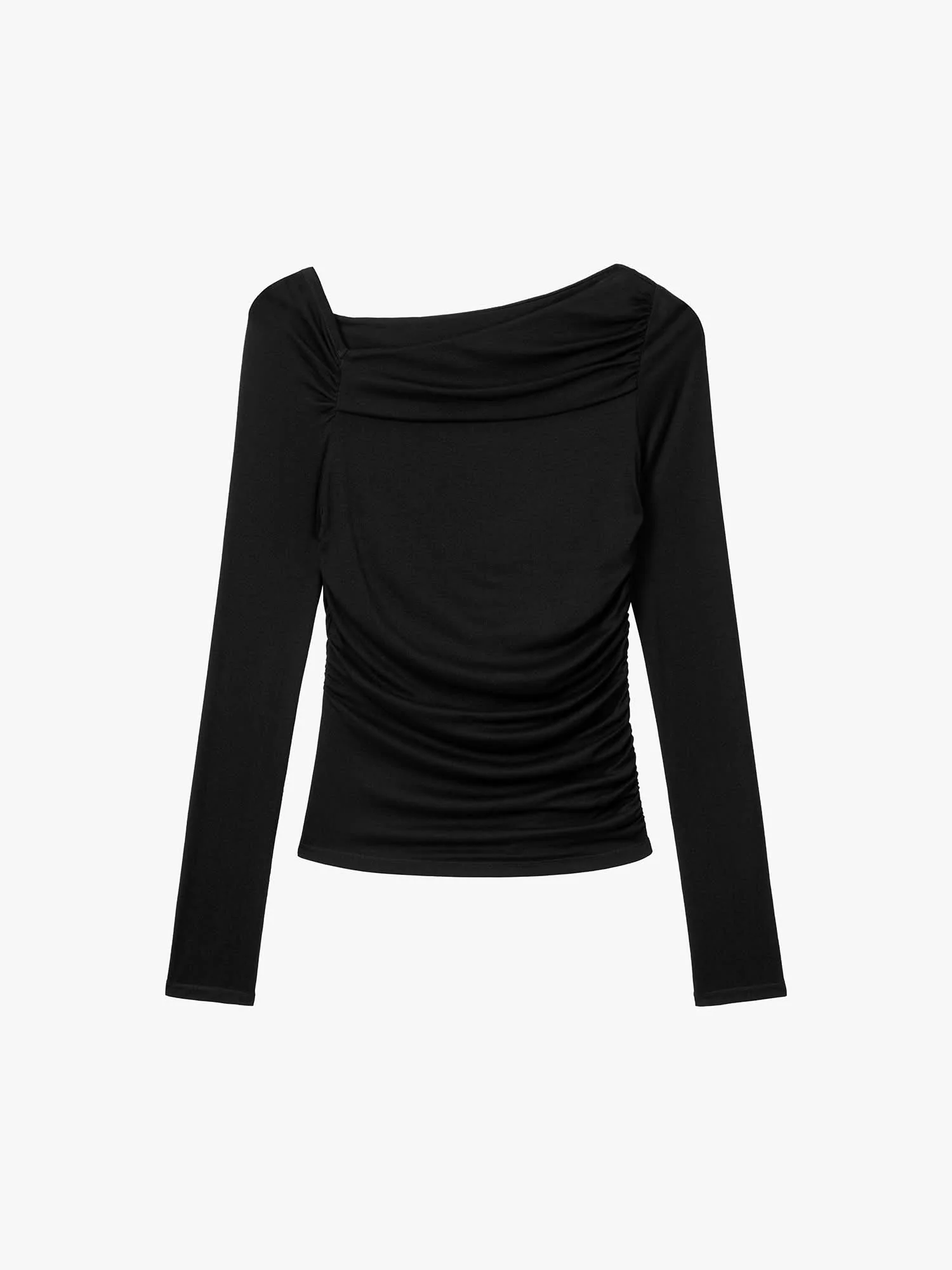Asymmetrical Pleated T-Shirt - Image 10