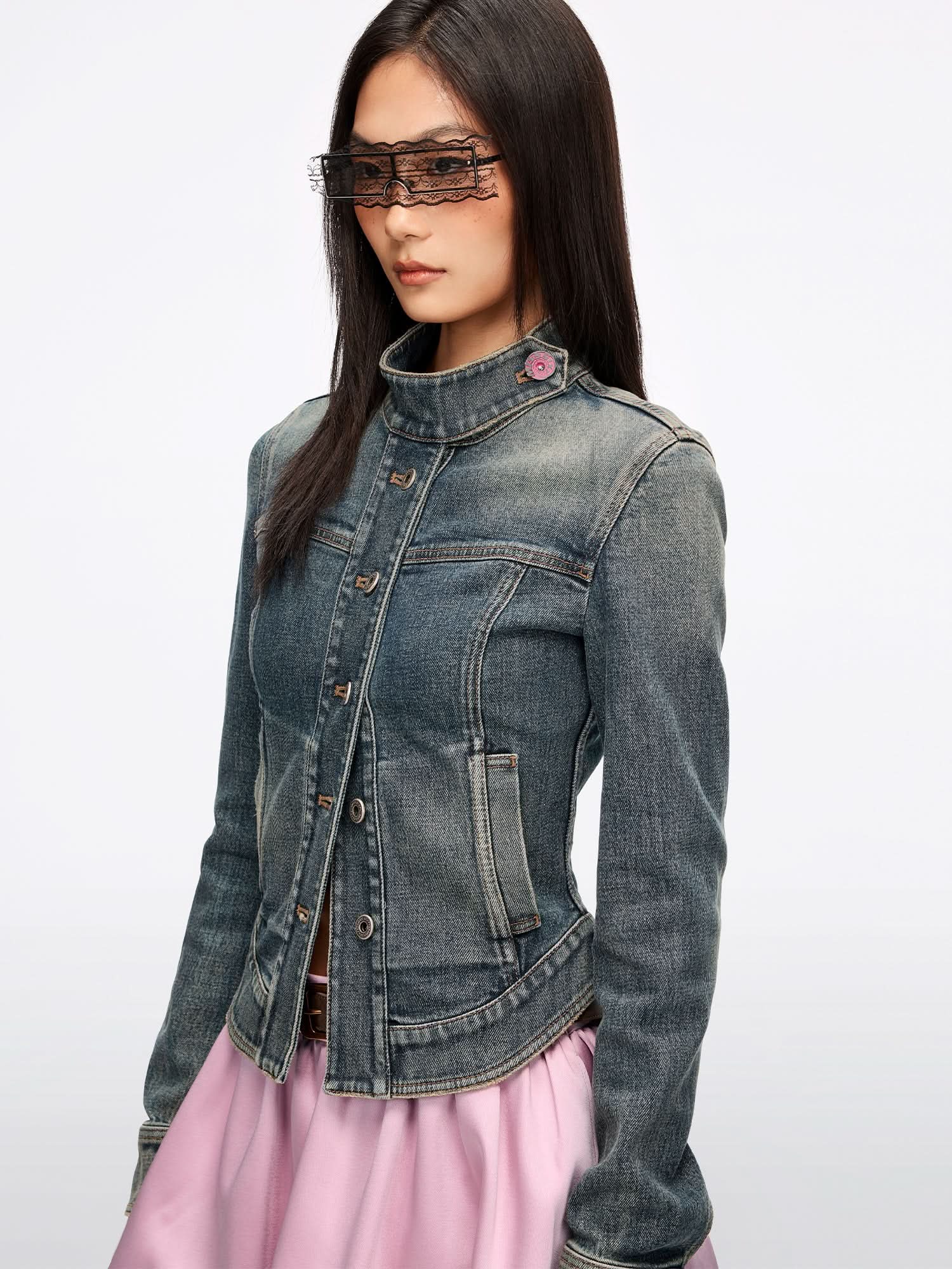 Beaded Denim Jacket - Image 3
