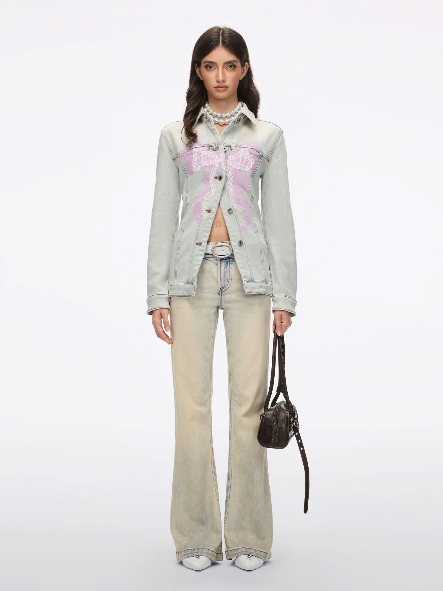 Beaded Denim Shirt - Image 4