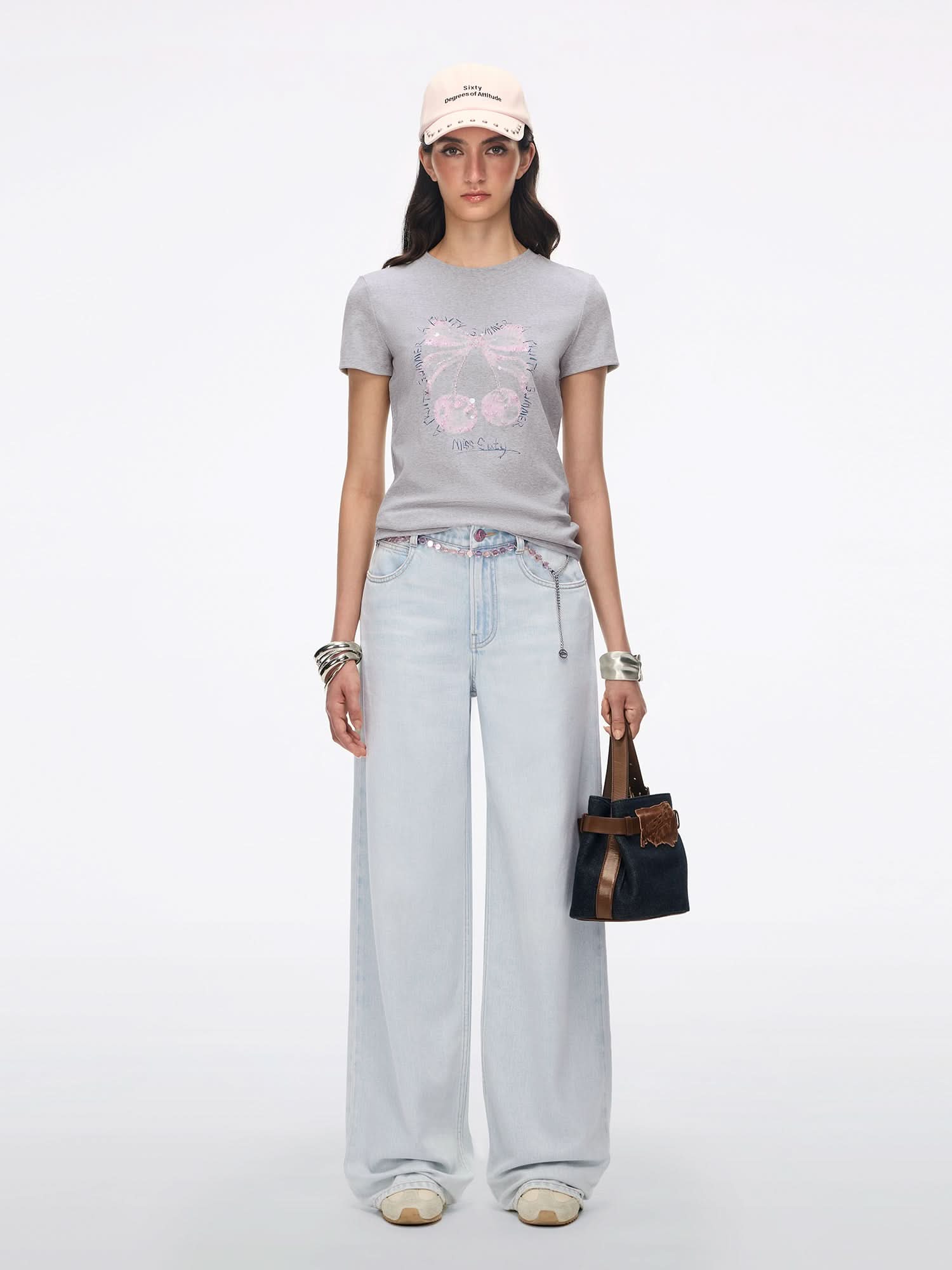 Beaded Graphic Print T-Shirt - Image 4