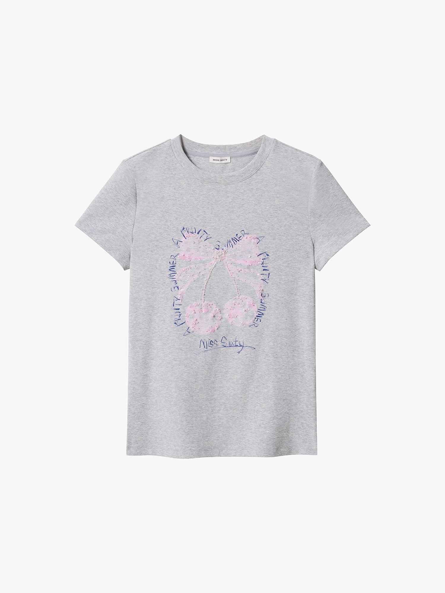 Beaded Graphic Print T-Shirt - Image 5