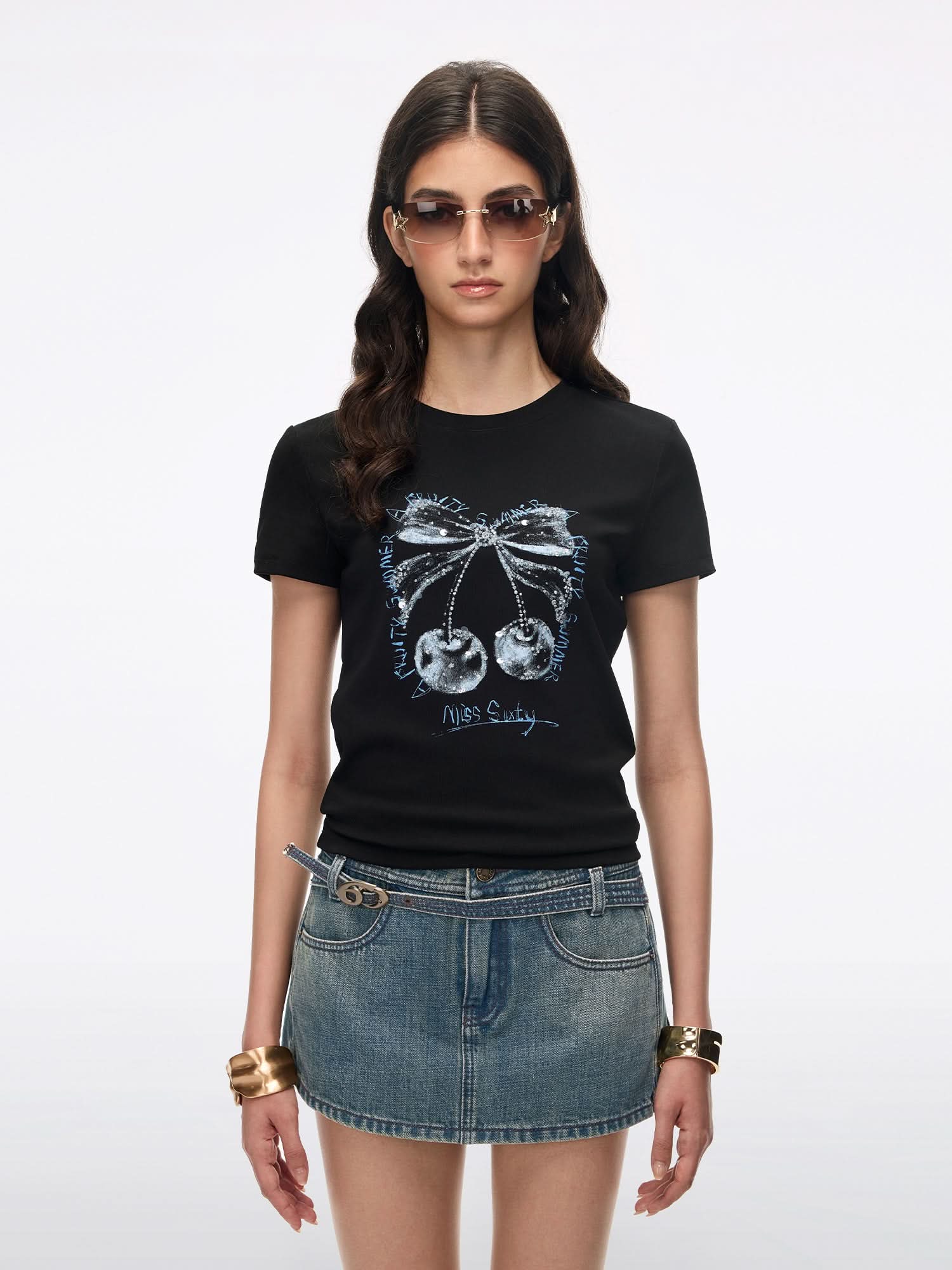 Beaded Graphic Print T-Shirt - Image 6