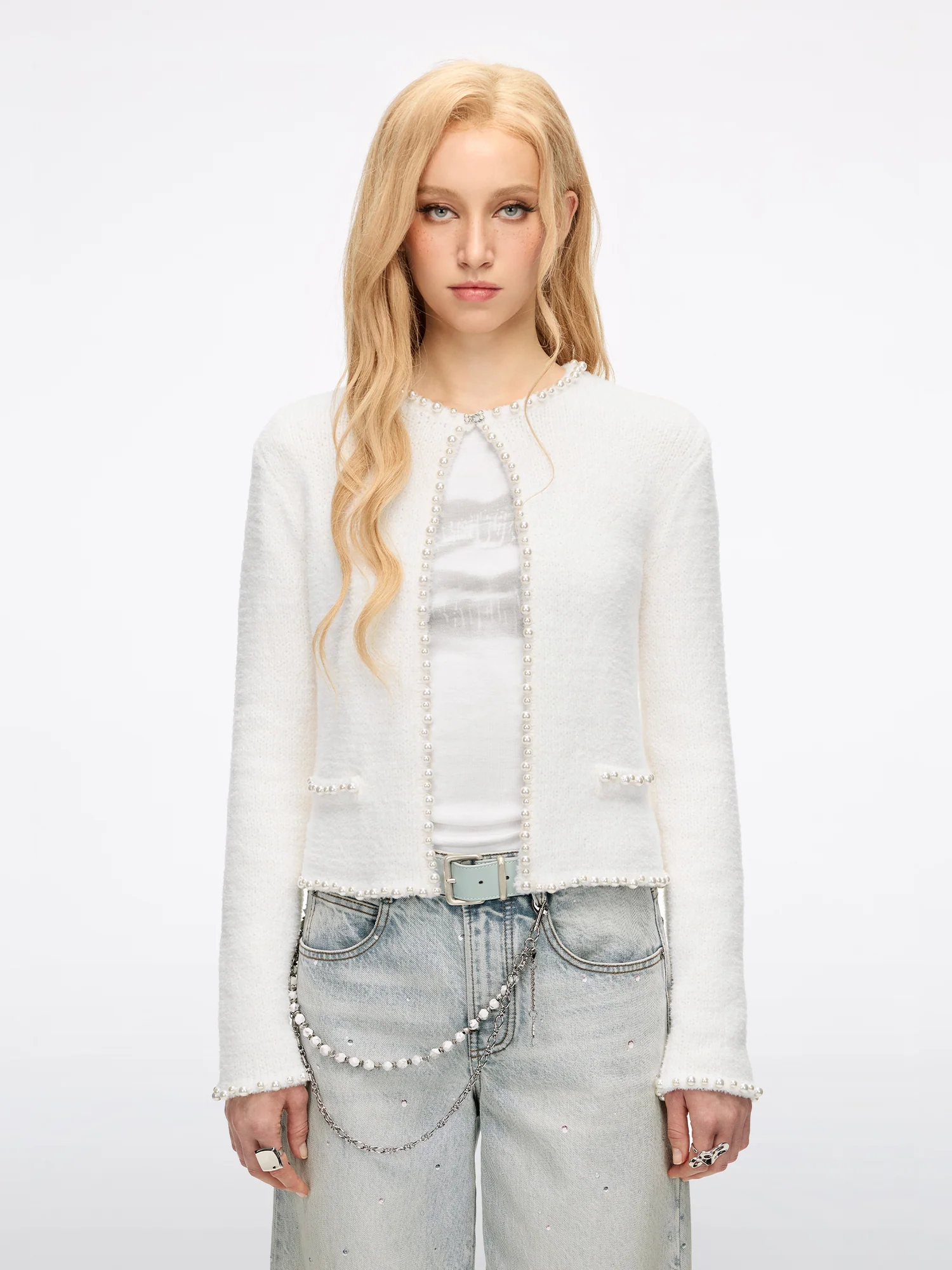 Beaded Knit Cardigan