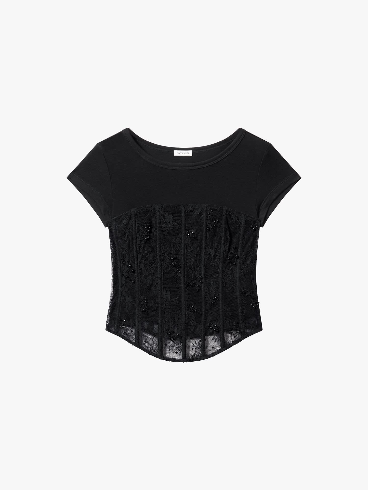 Beaded Lace Layered Shirt - Image 5