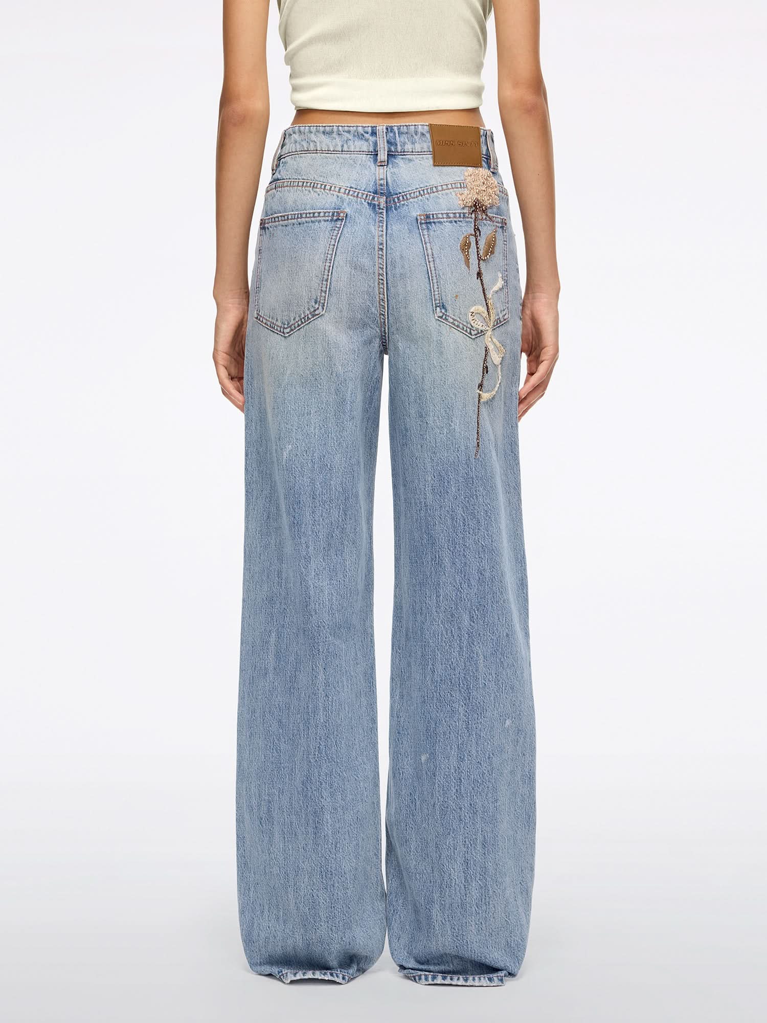 Beaded Straight-Leg Jeans - Image 3