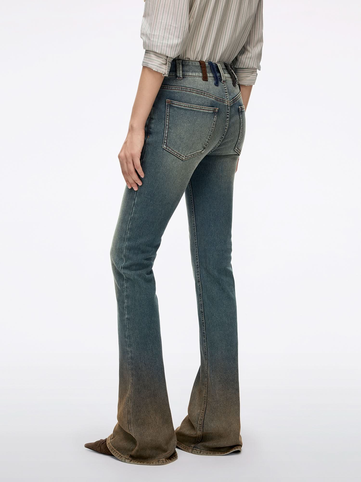 Belt Loop Slim-fit Flared Jeans - Image 3