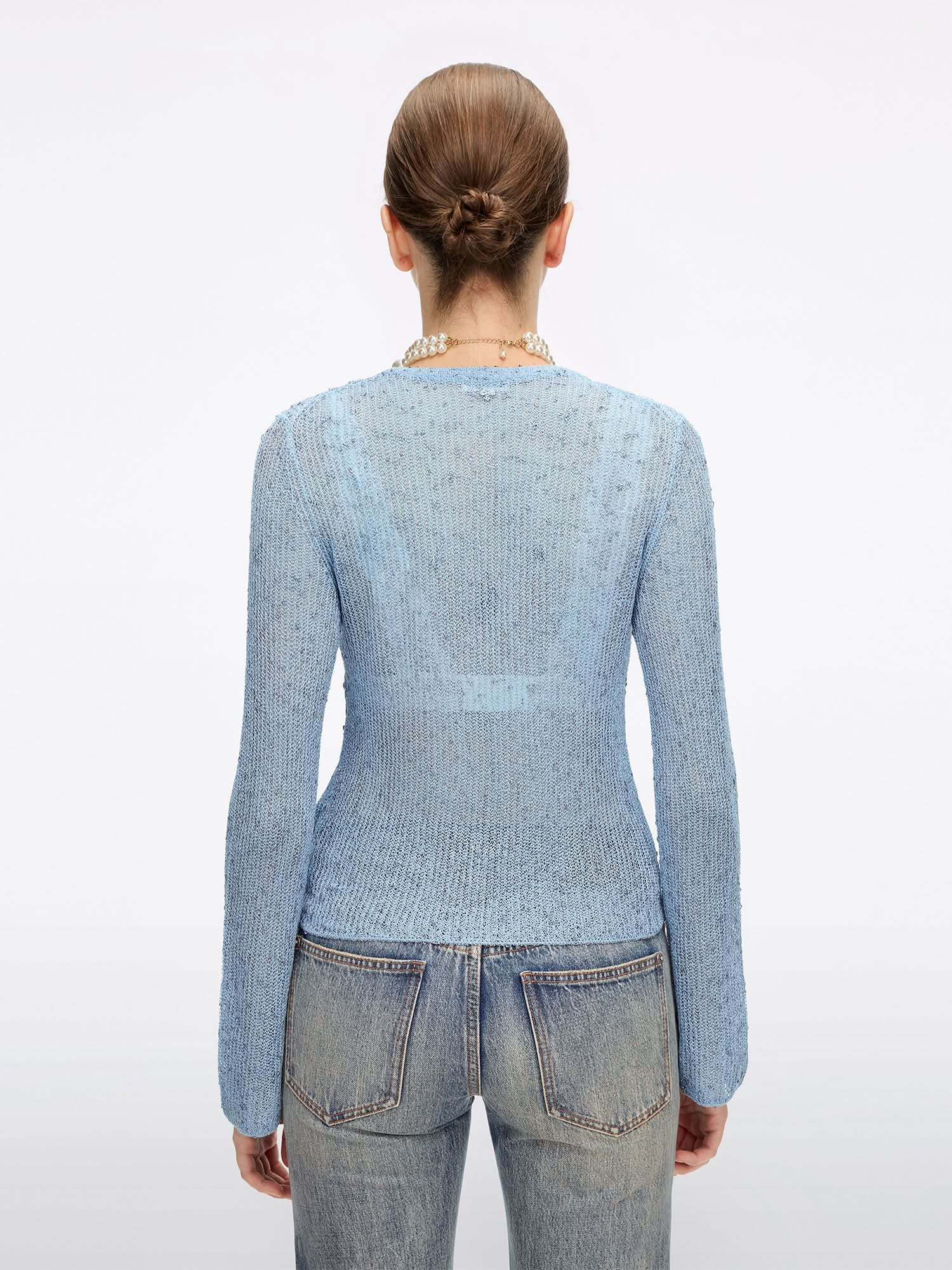 Bow-Embellished Knit Top - Image 7