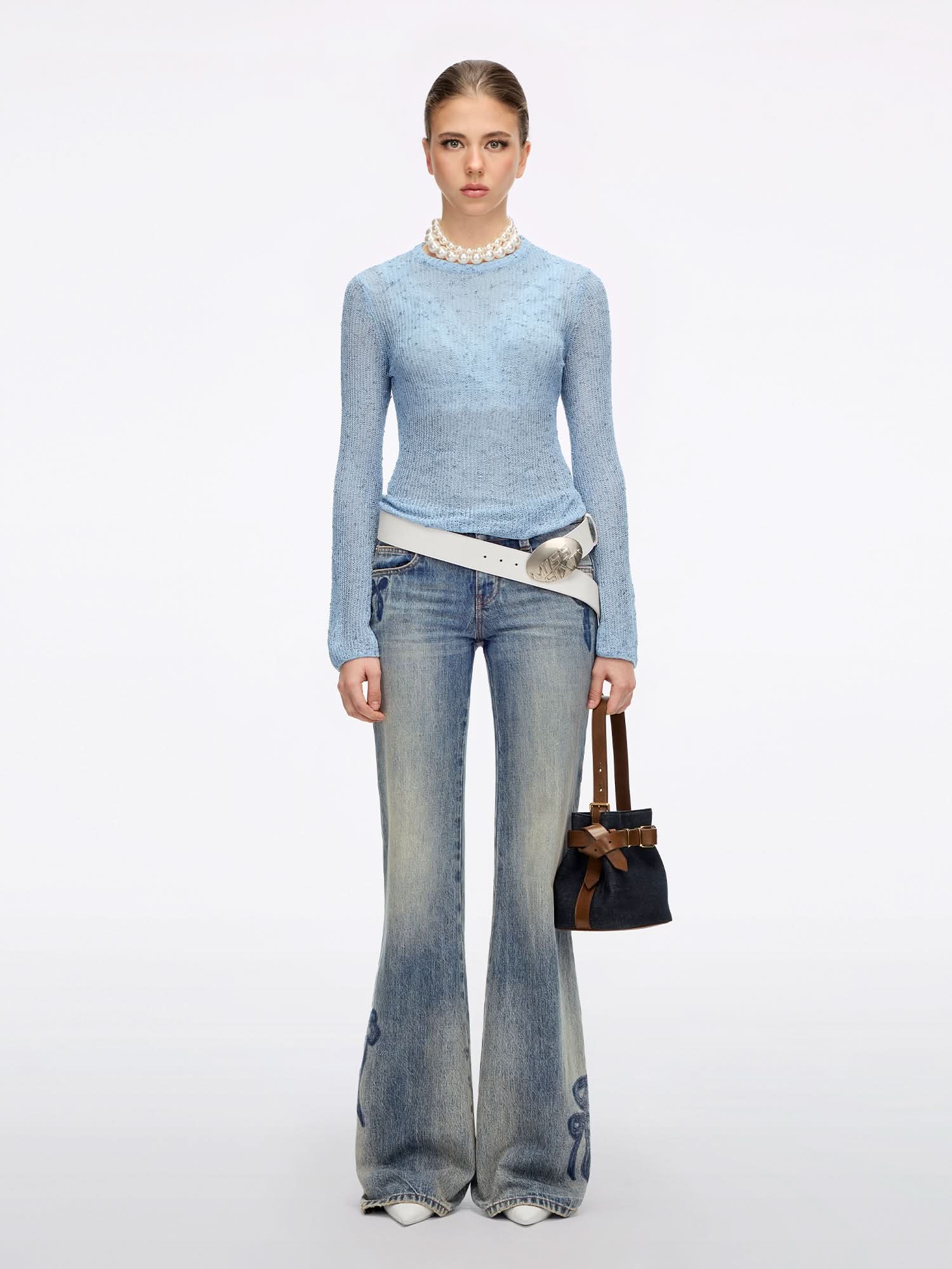 Bow-Embellished Knit Top - Image 9