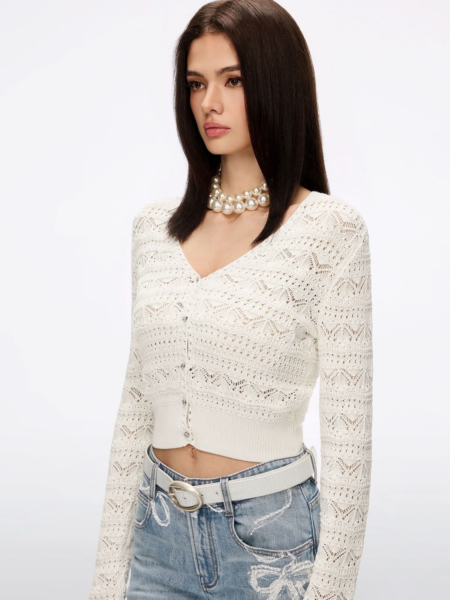 Button-Up Knit Cardigan - Image 3