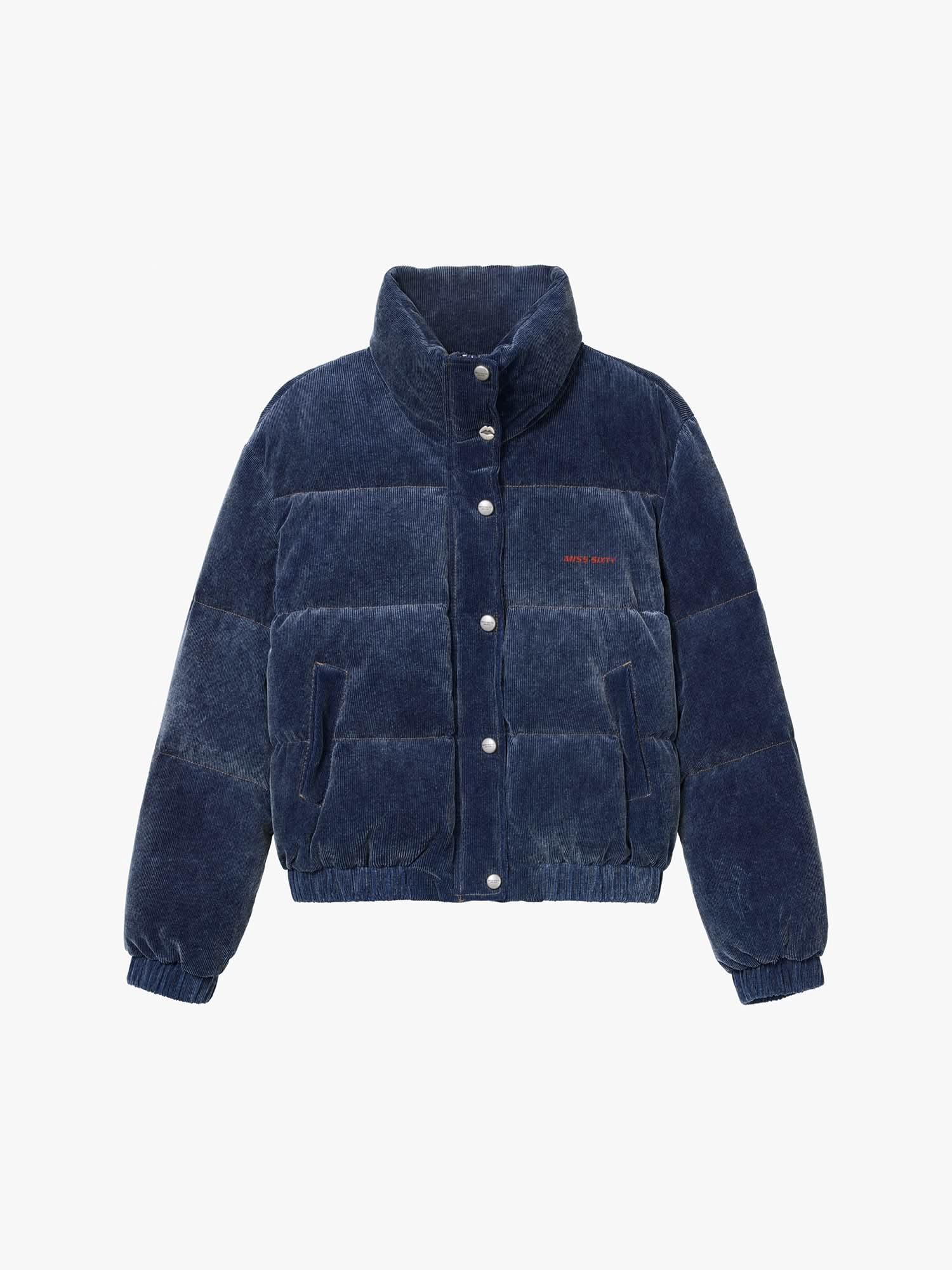 Corduroy Denim Puffer Jacket - Image 5