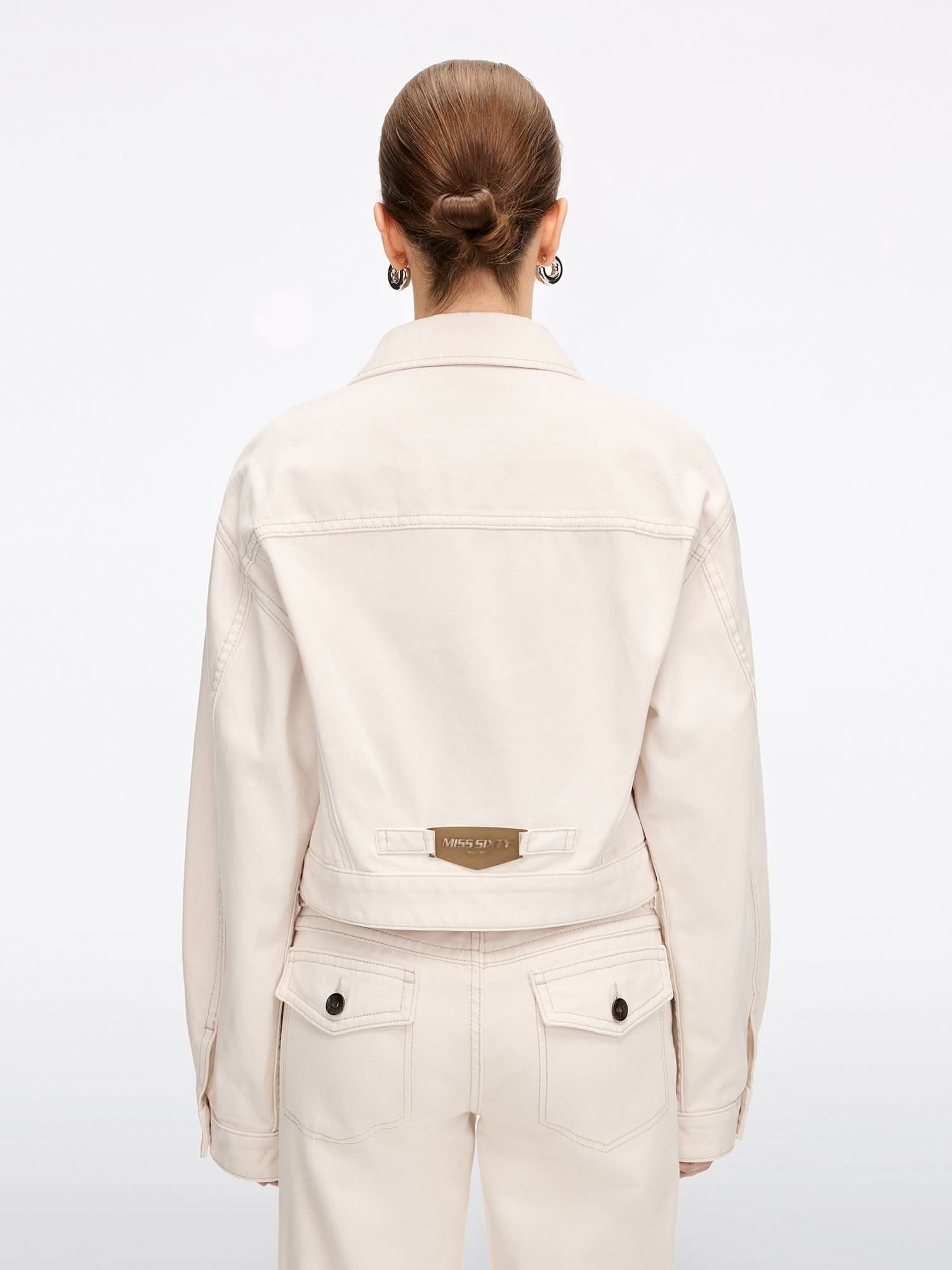 Cropped Denim Jacket - Image 2