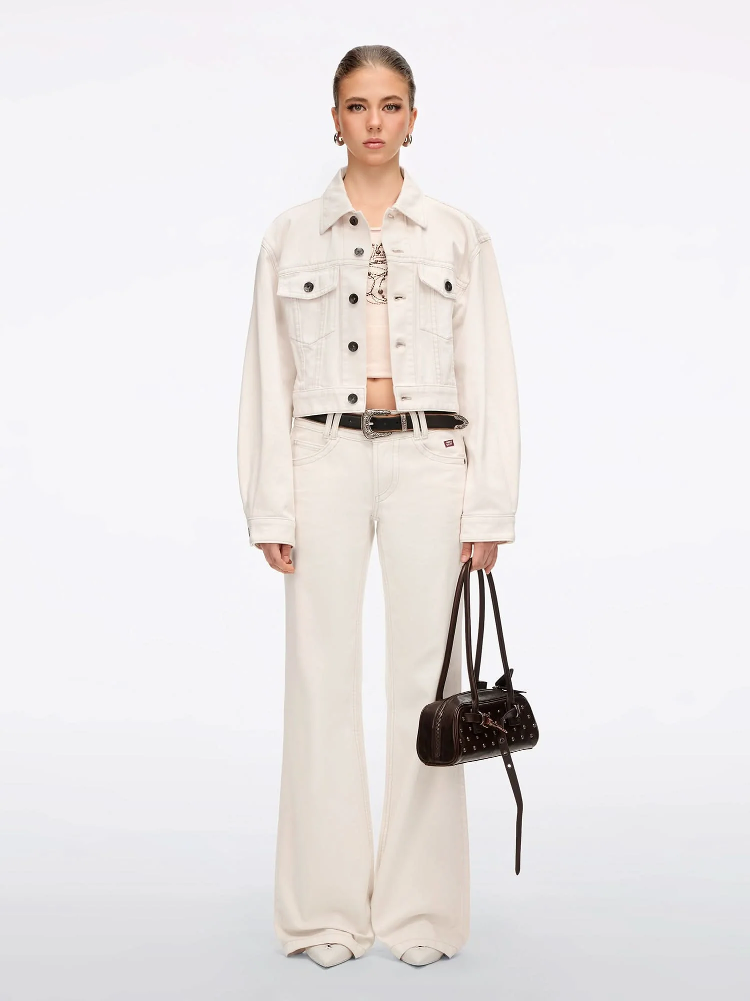 Cropped Denim Jacket - Image 4