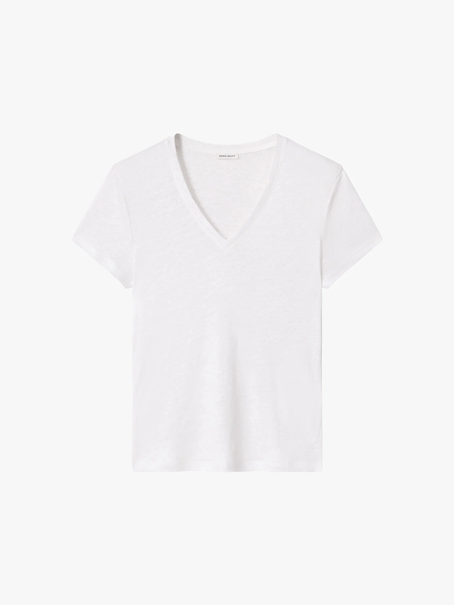 Cut-Out Feather-Wing Linen T-Shirt - Image 5