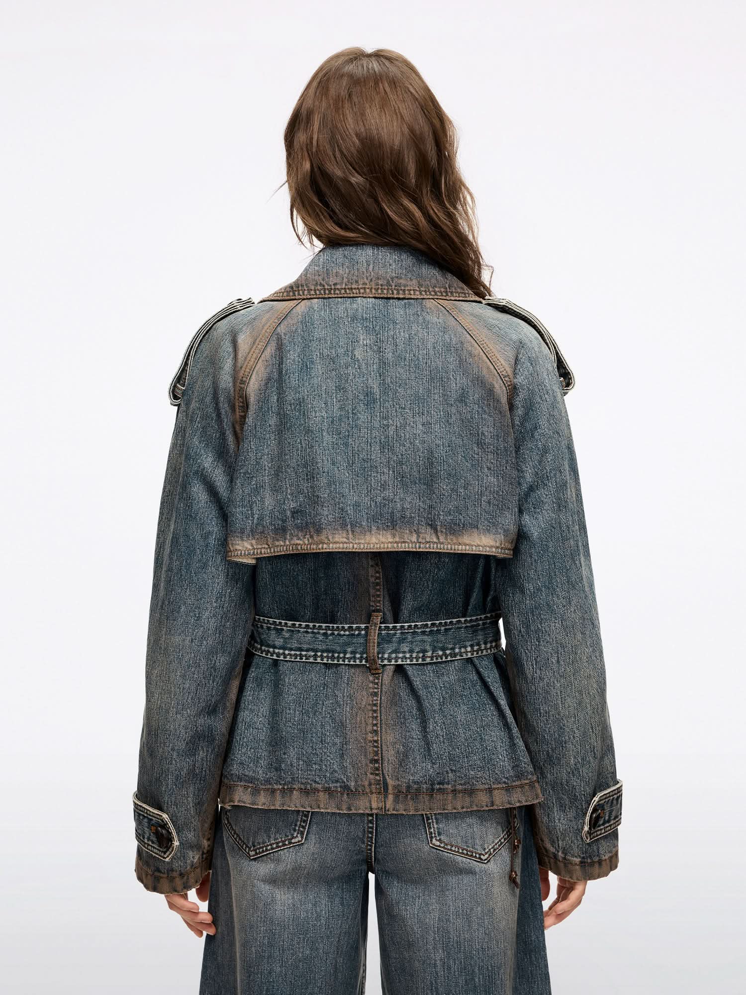 Denim Cape Jacket - Image 2