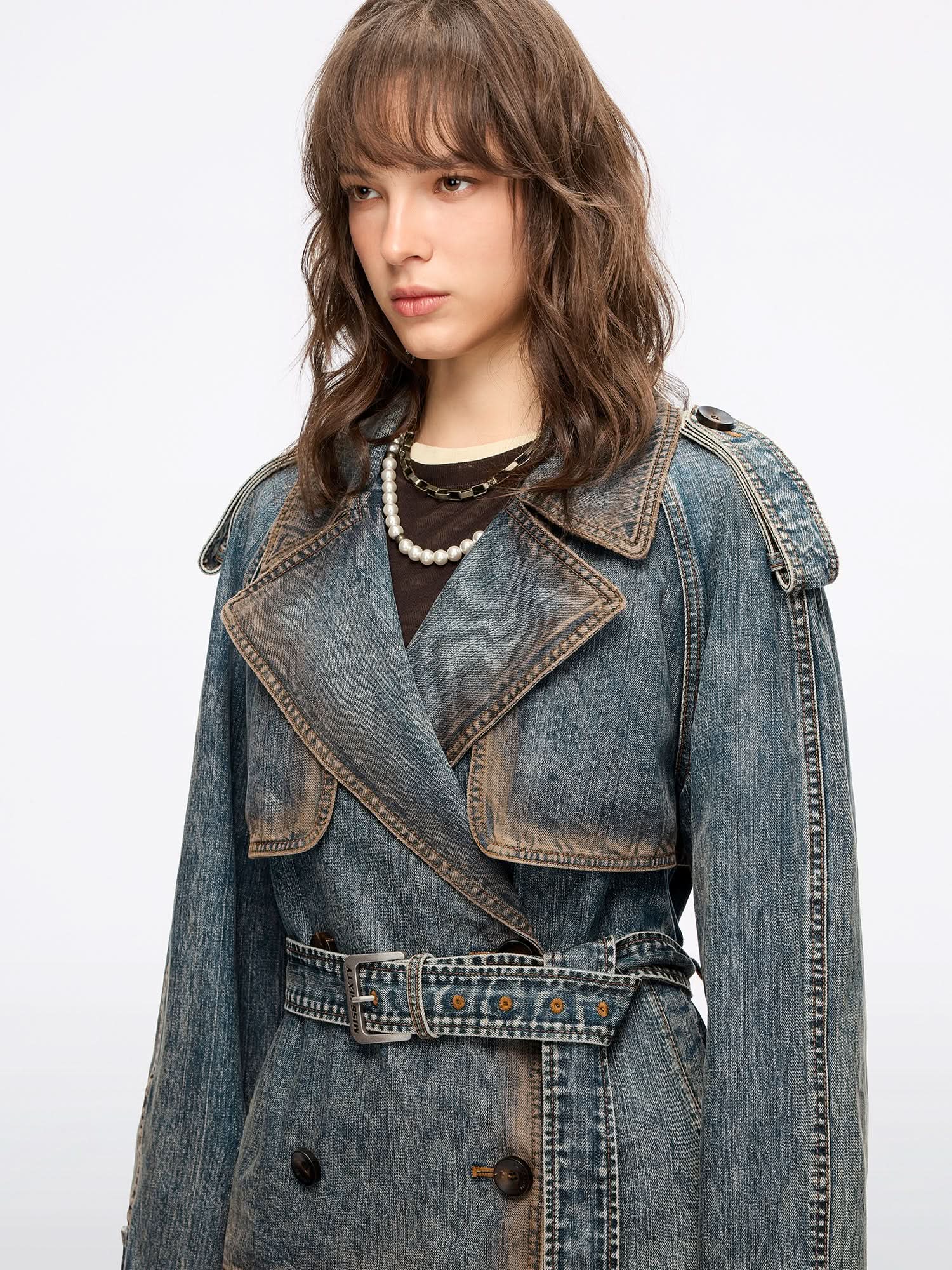 Denim Cape Jacket - Image 3
