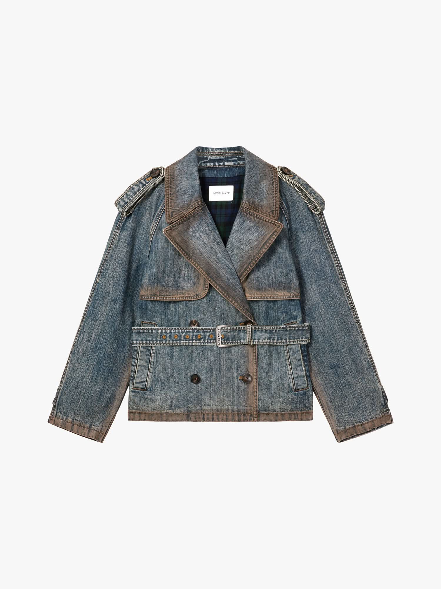 Denim Cape Jacket - Image 5