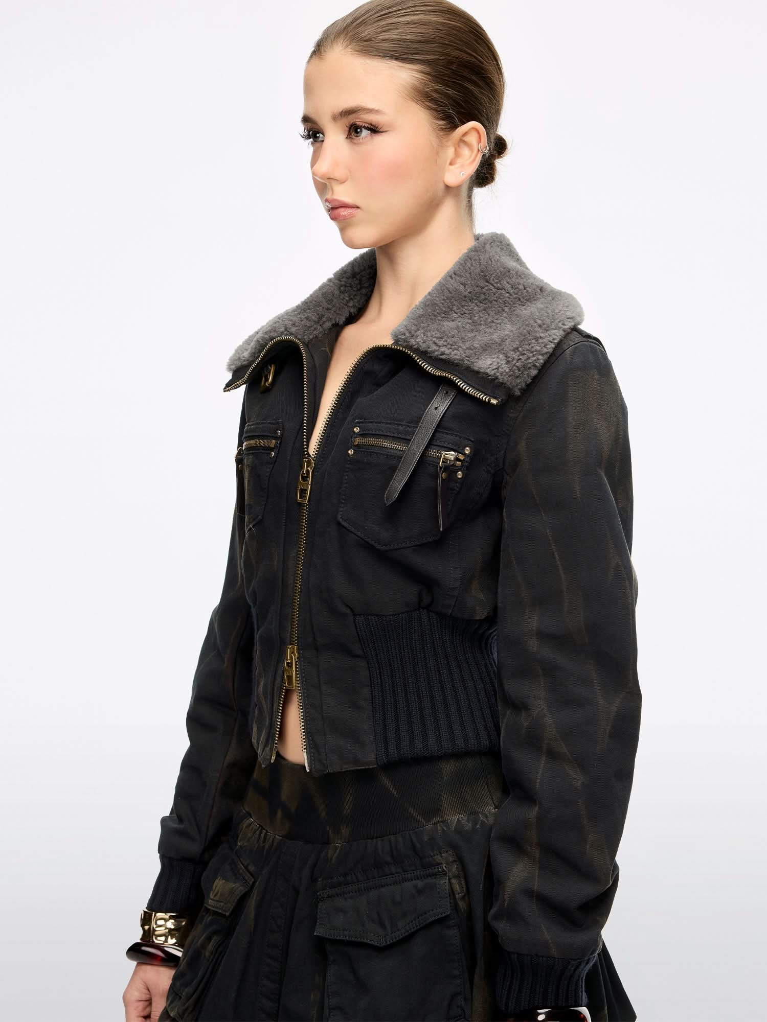 Denim Jacket with Fleece Collar - Image 3