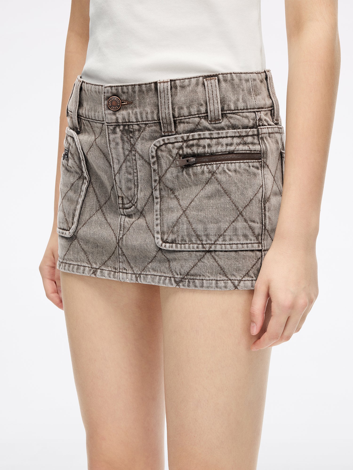 Denim Mini Skirt - Image 4