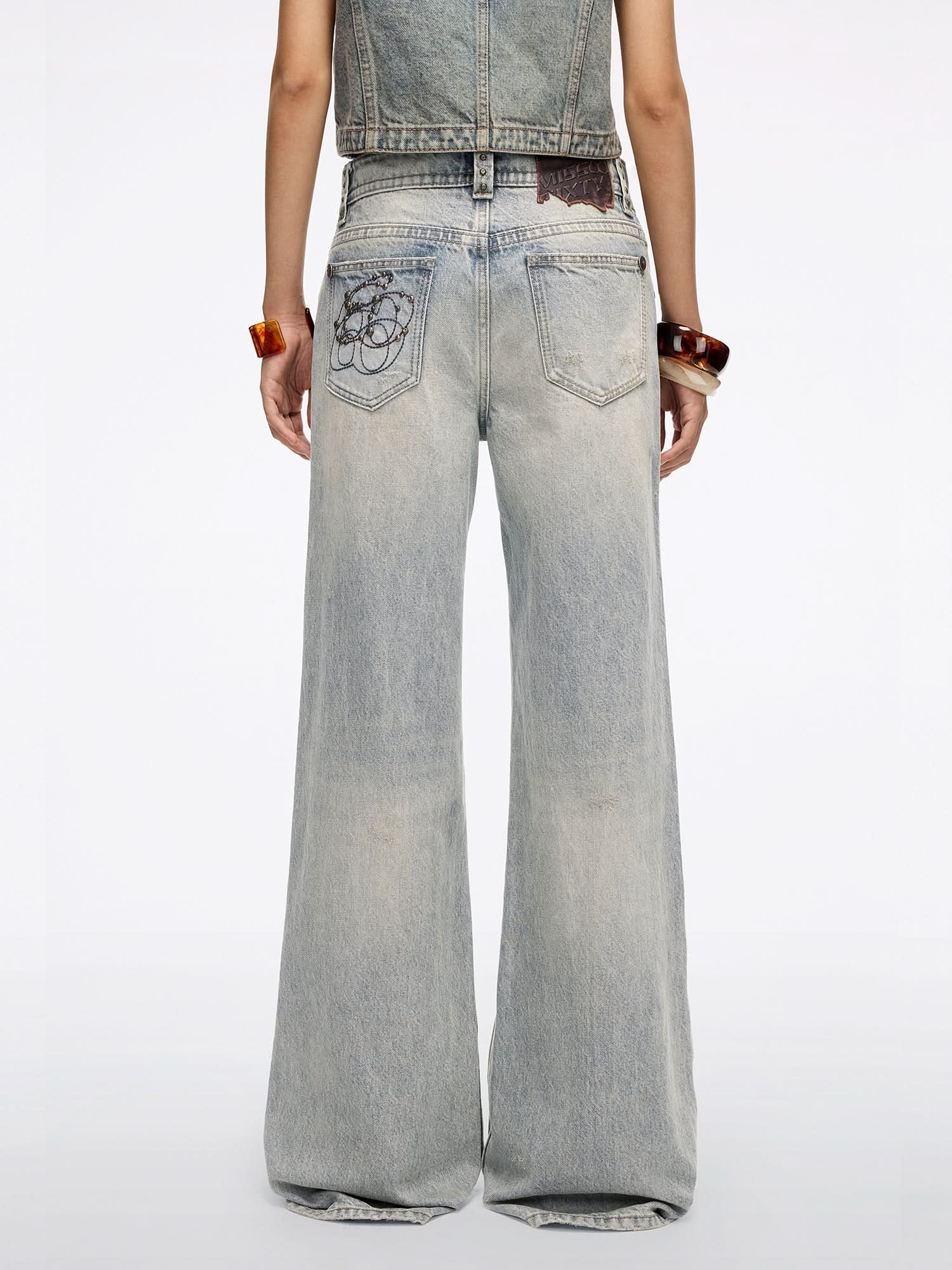 Distressed Flared Jeans - Image 3