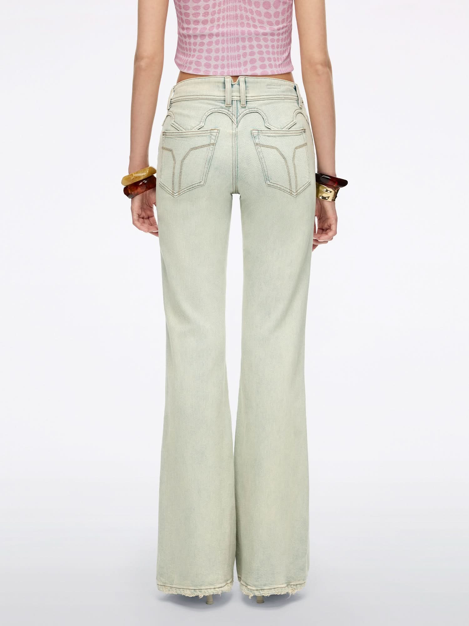 Distressed Flared Jeans-BELLA - Image 3
