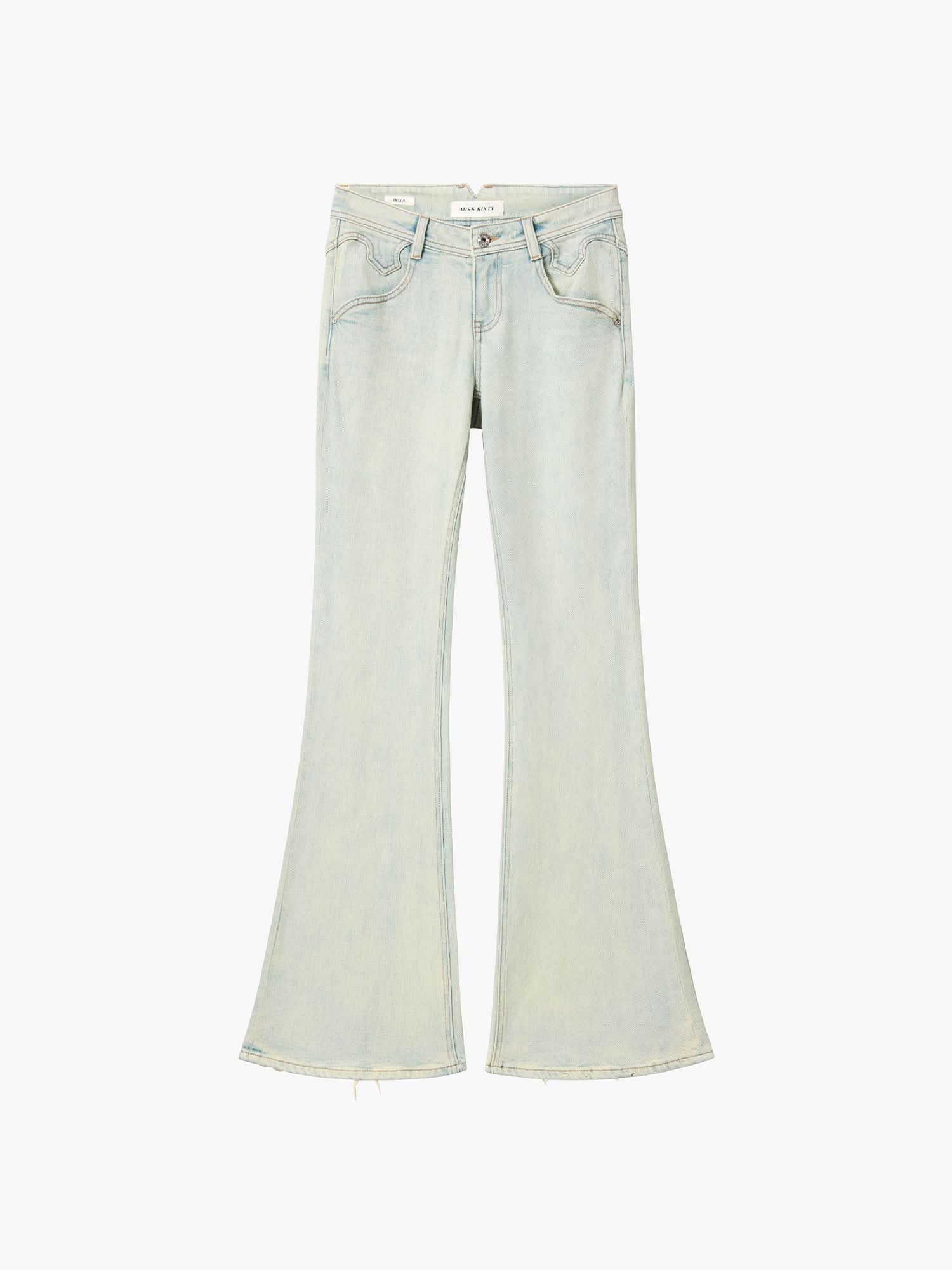 Distressed Flared Jeans-BELLA - Image 5