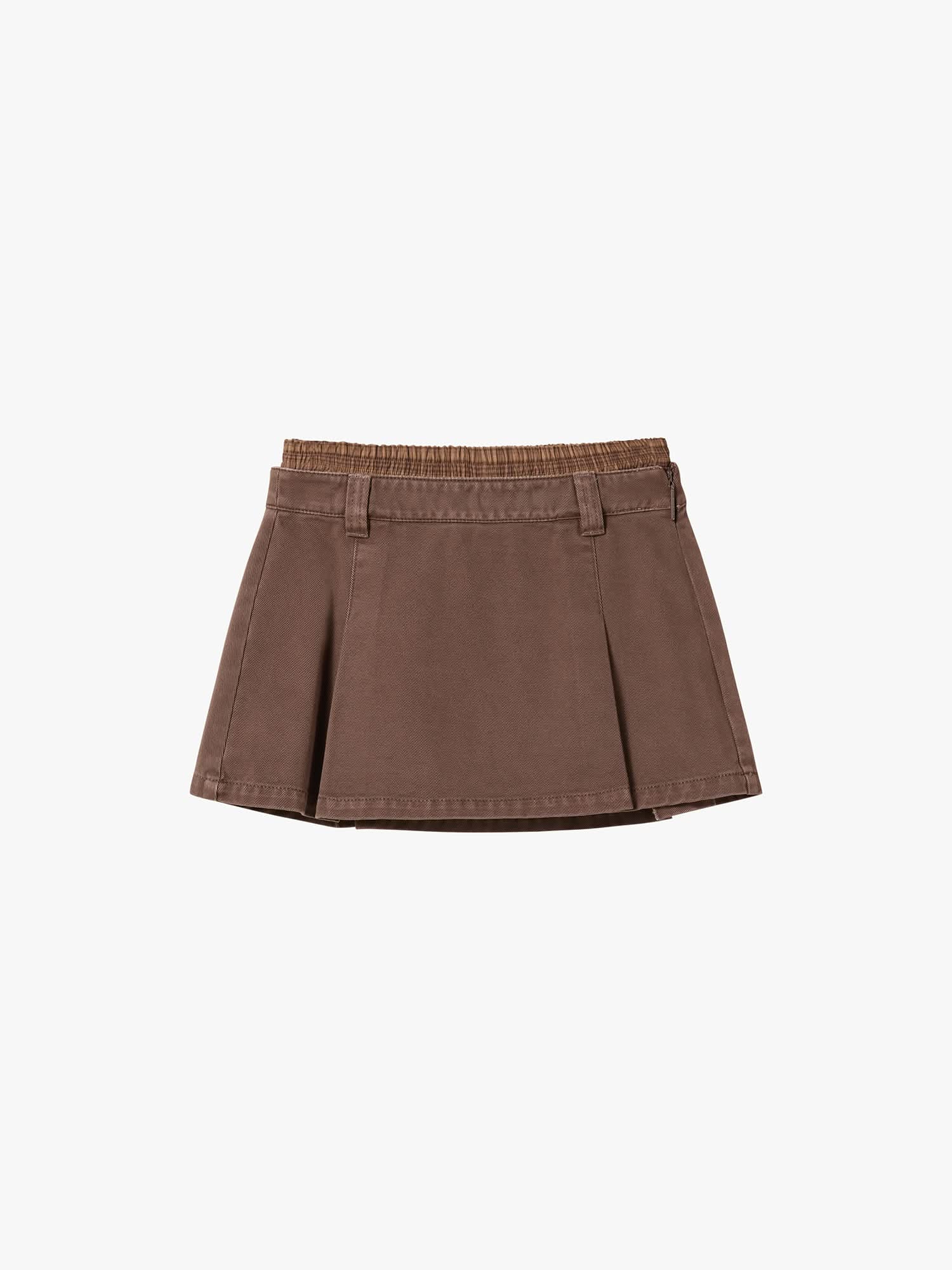 Double-Waistband Denim Mini Skirt - Image 5