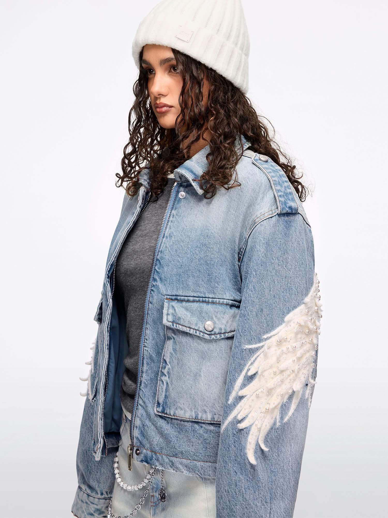 Embellished Denim Jacket - Image 3