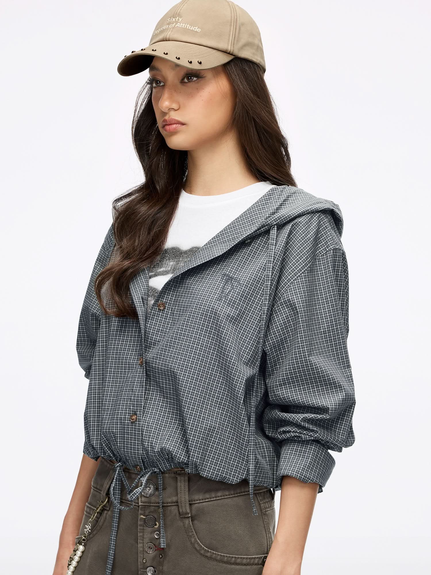 Embroidered Hooded Shirt - Image 3