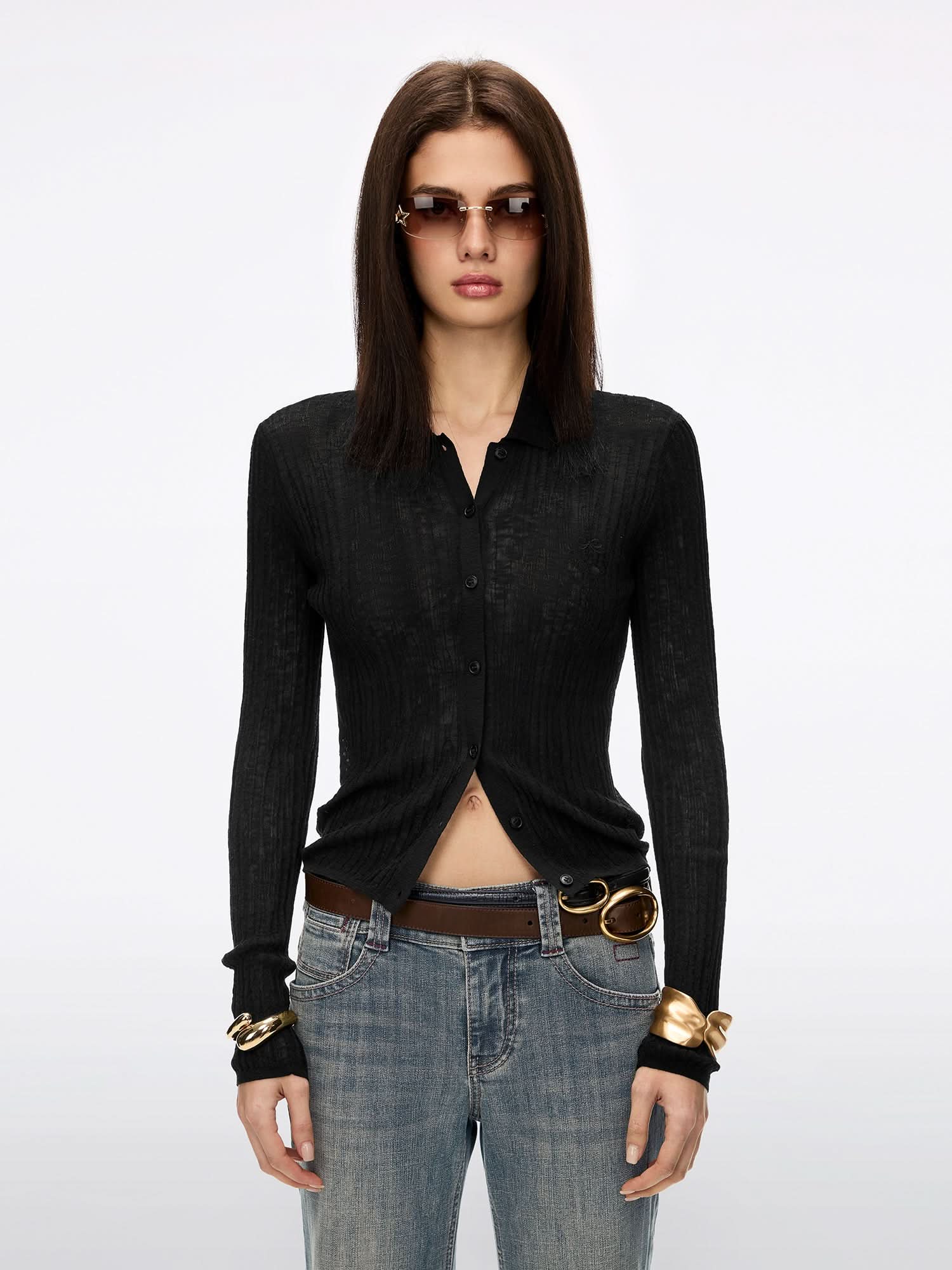 Embroidered Knit Cardigan - Image 11