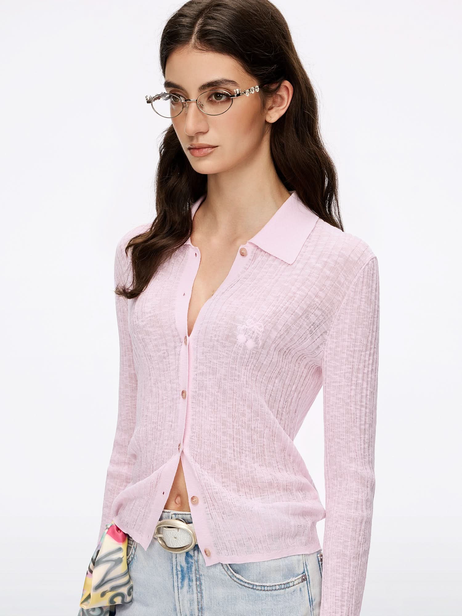 Embroidered Knit Cardigan - Image 8