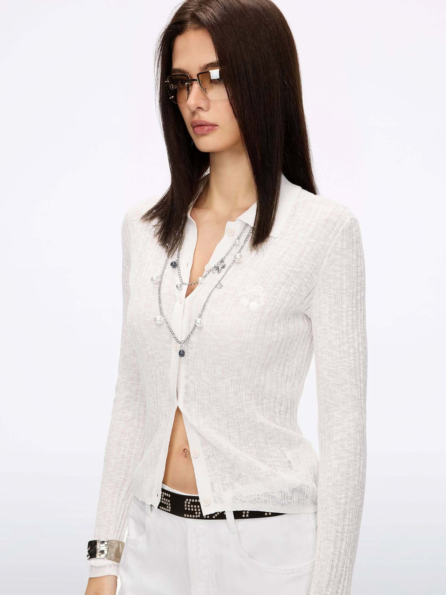 Embroidered Knit Cardigan - Image 3