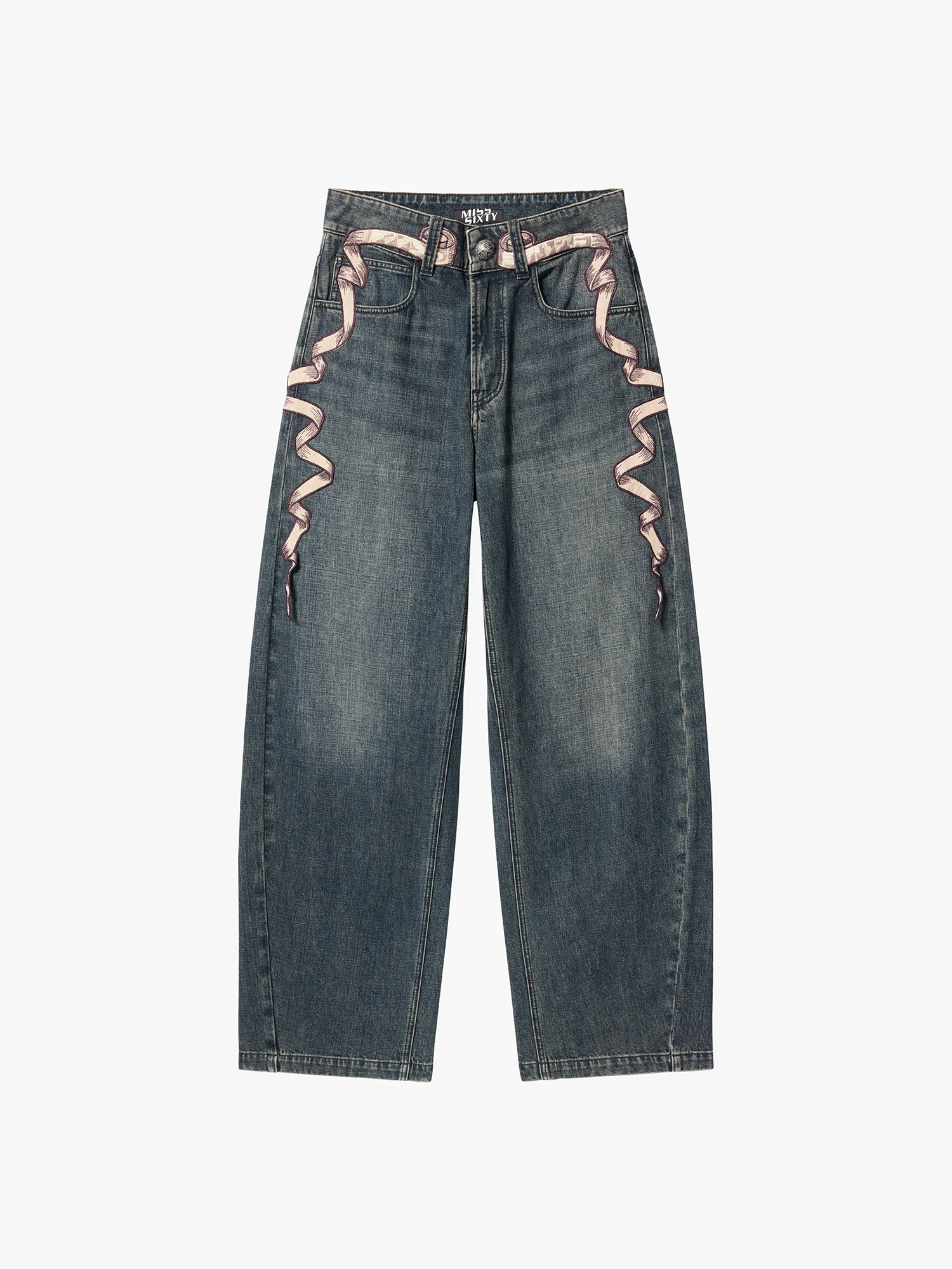 Embroidered Wide-Leg Jeans - Image 5