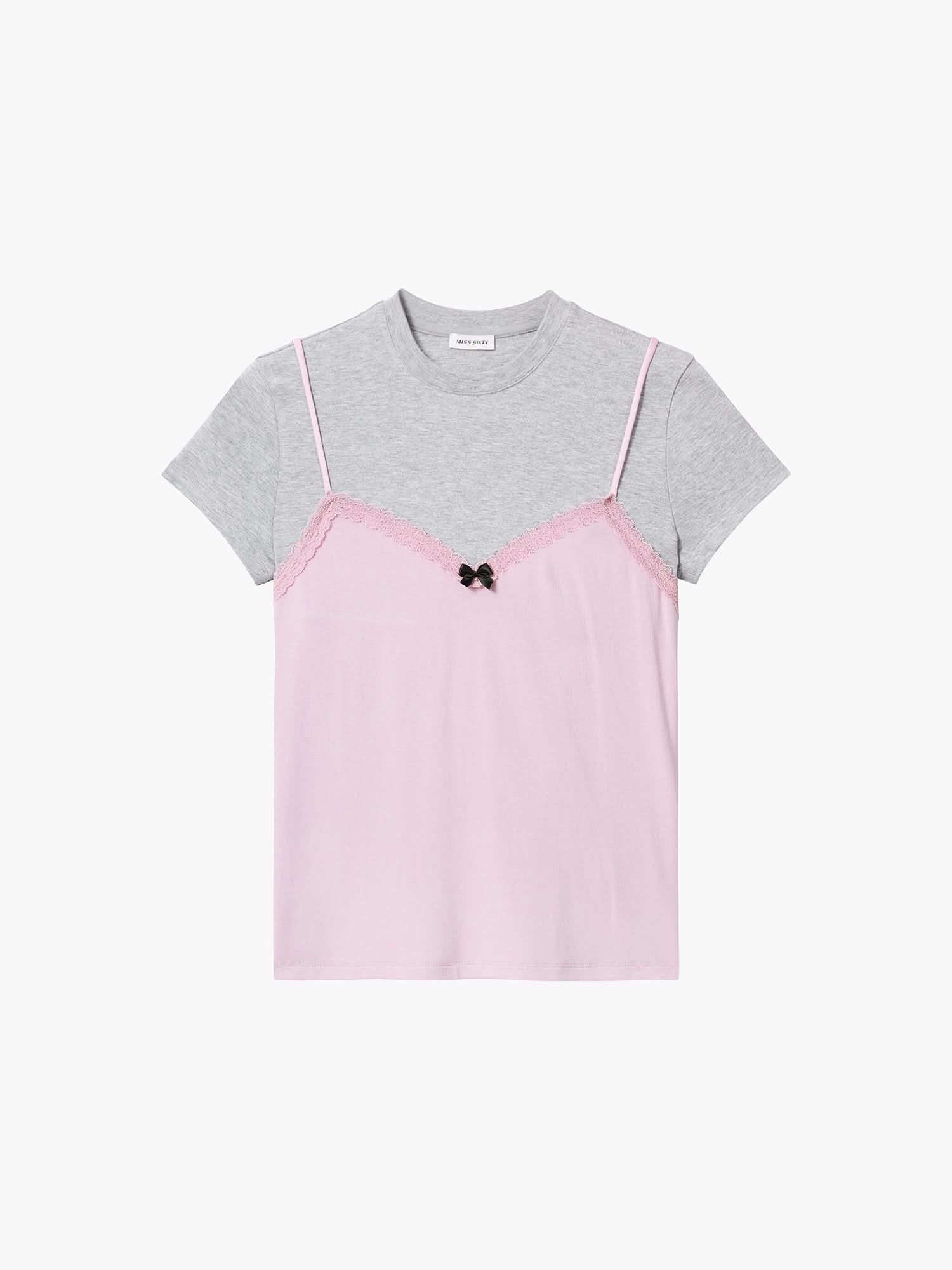 Faux Layered Lace T-Shirt - Image 5