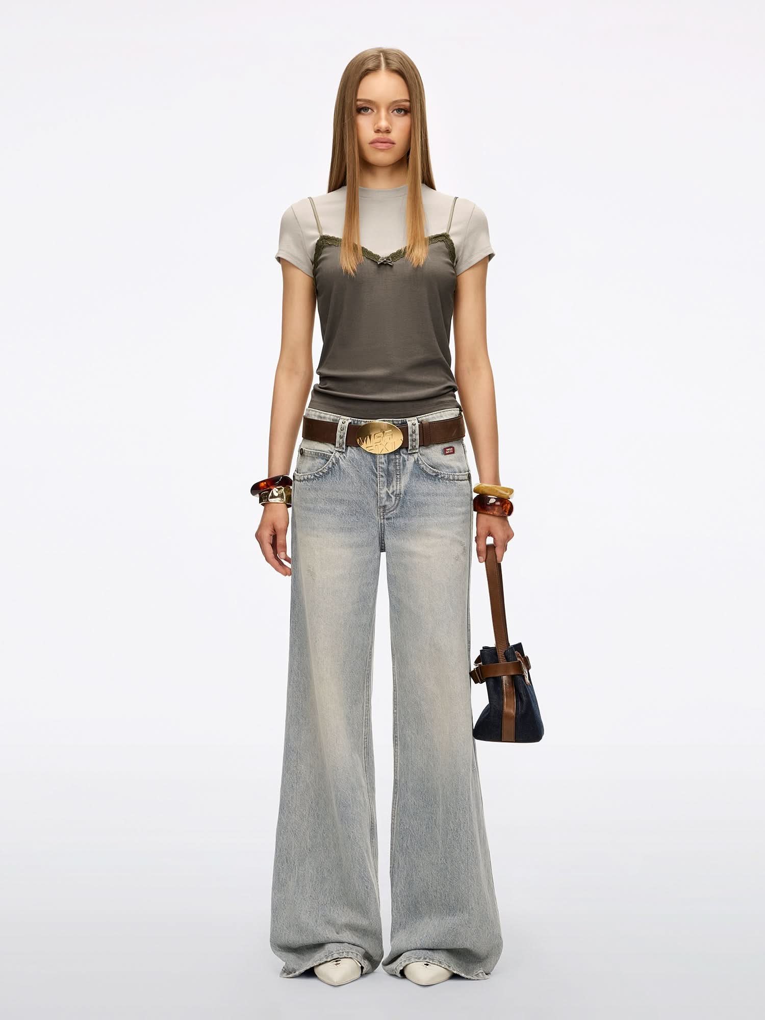 Faux Layered Lace T-Shirt - Image 9