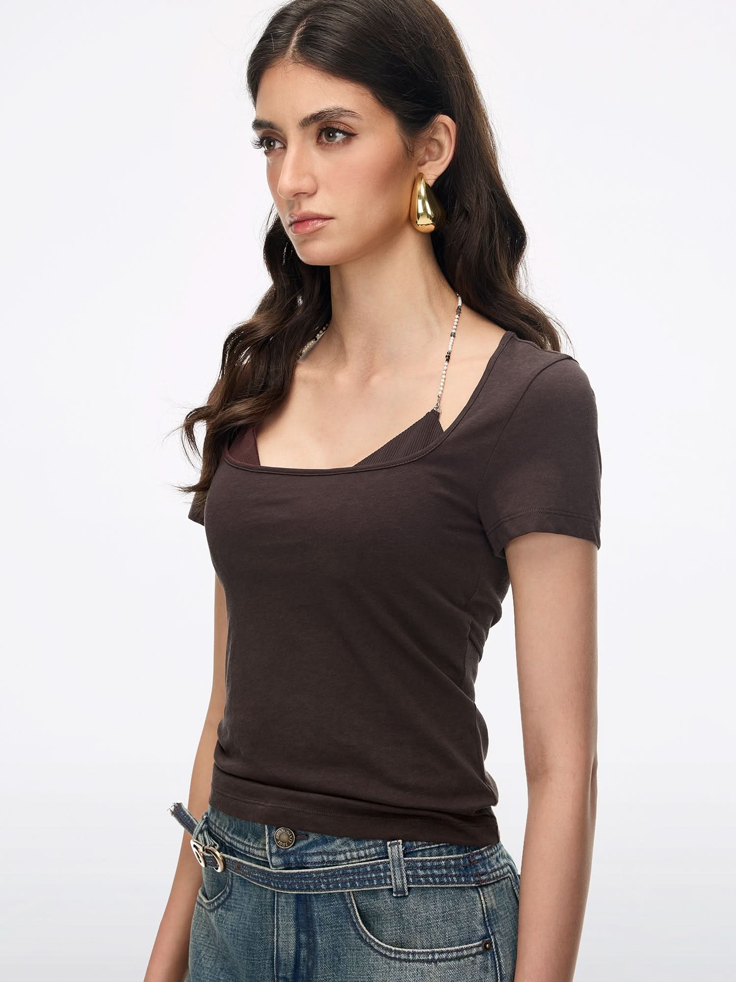 Faux Layered-Look T-Shirt - Image 3