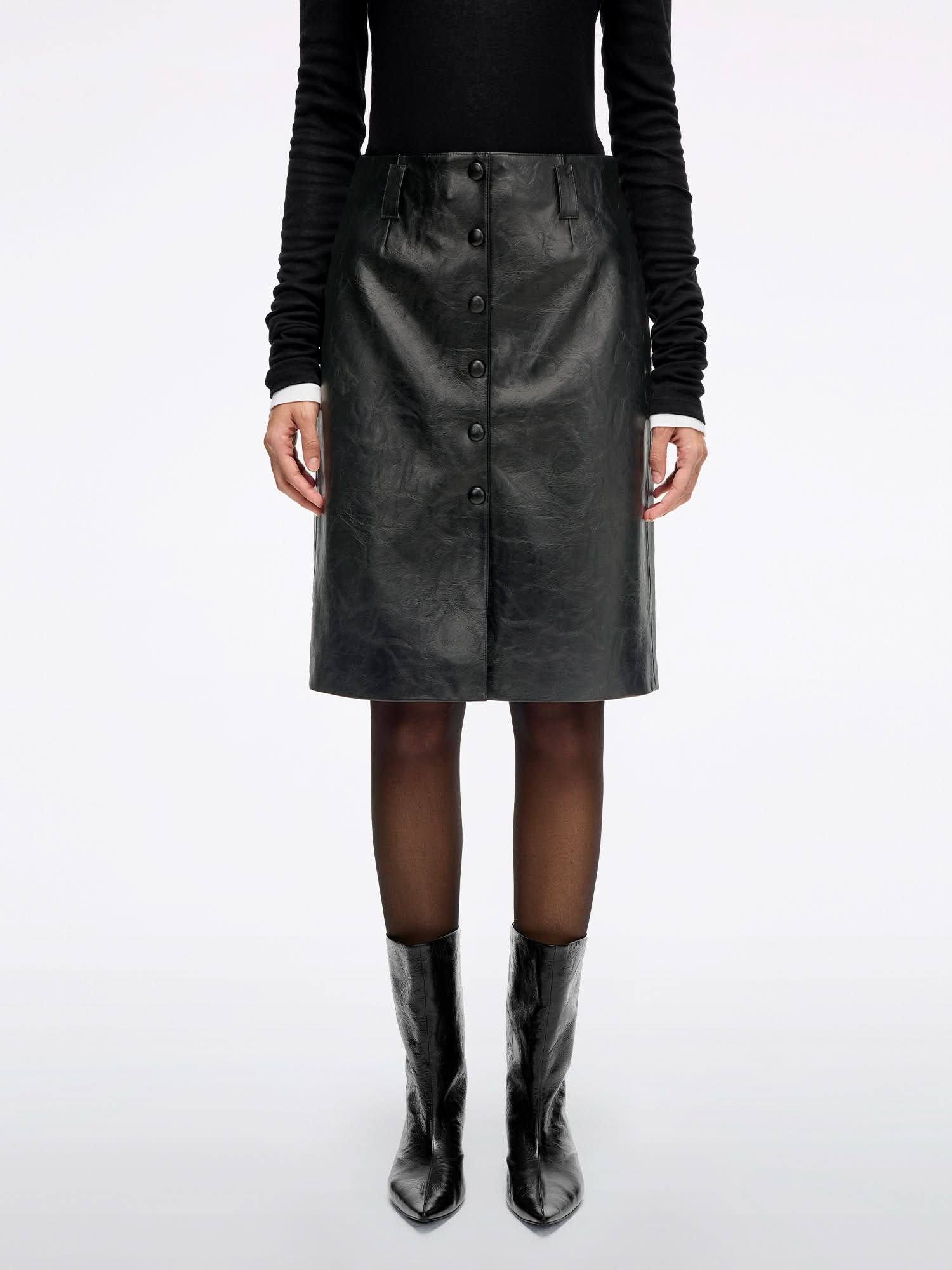 Faux Leather Skirt