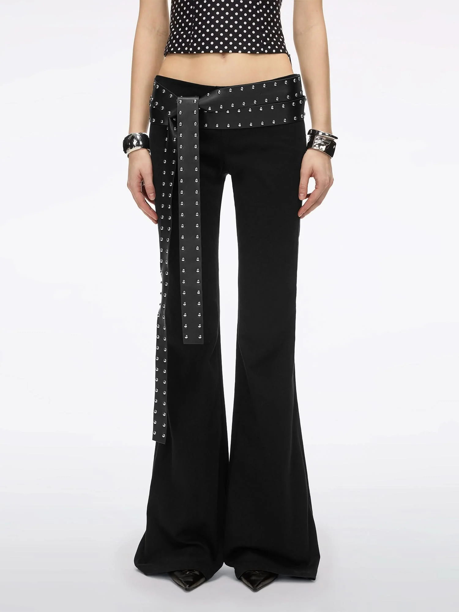 Flare Jeans With Waist Belt