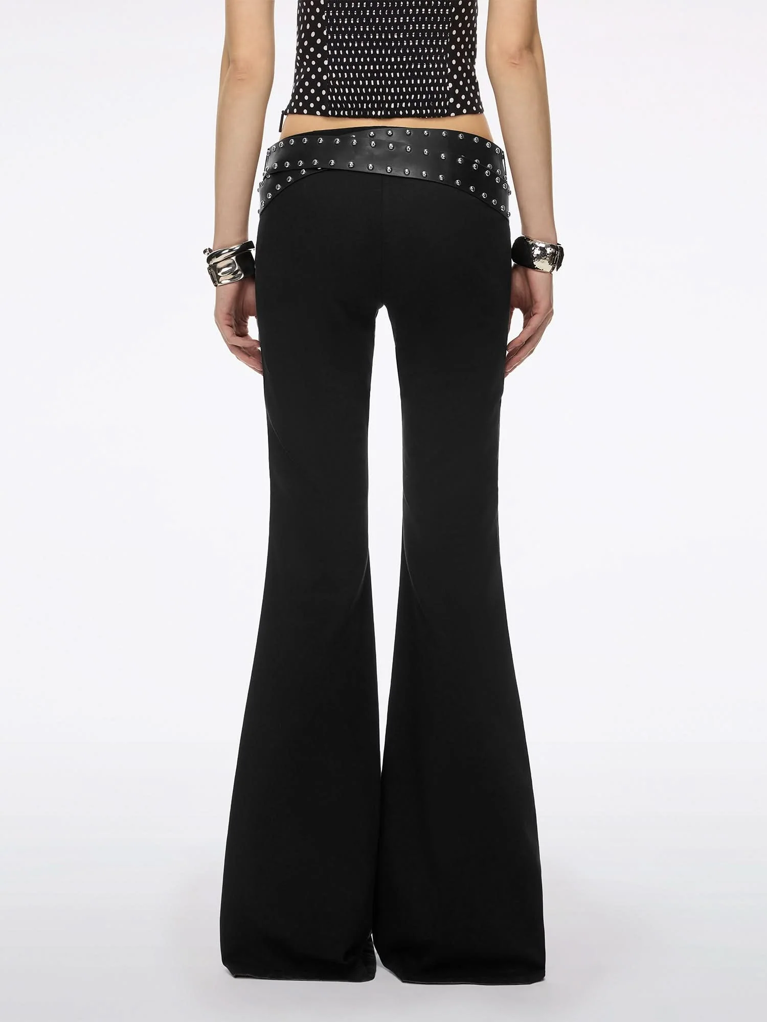 Flare Jeans With Waist Belt - Image 3