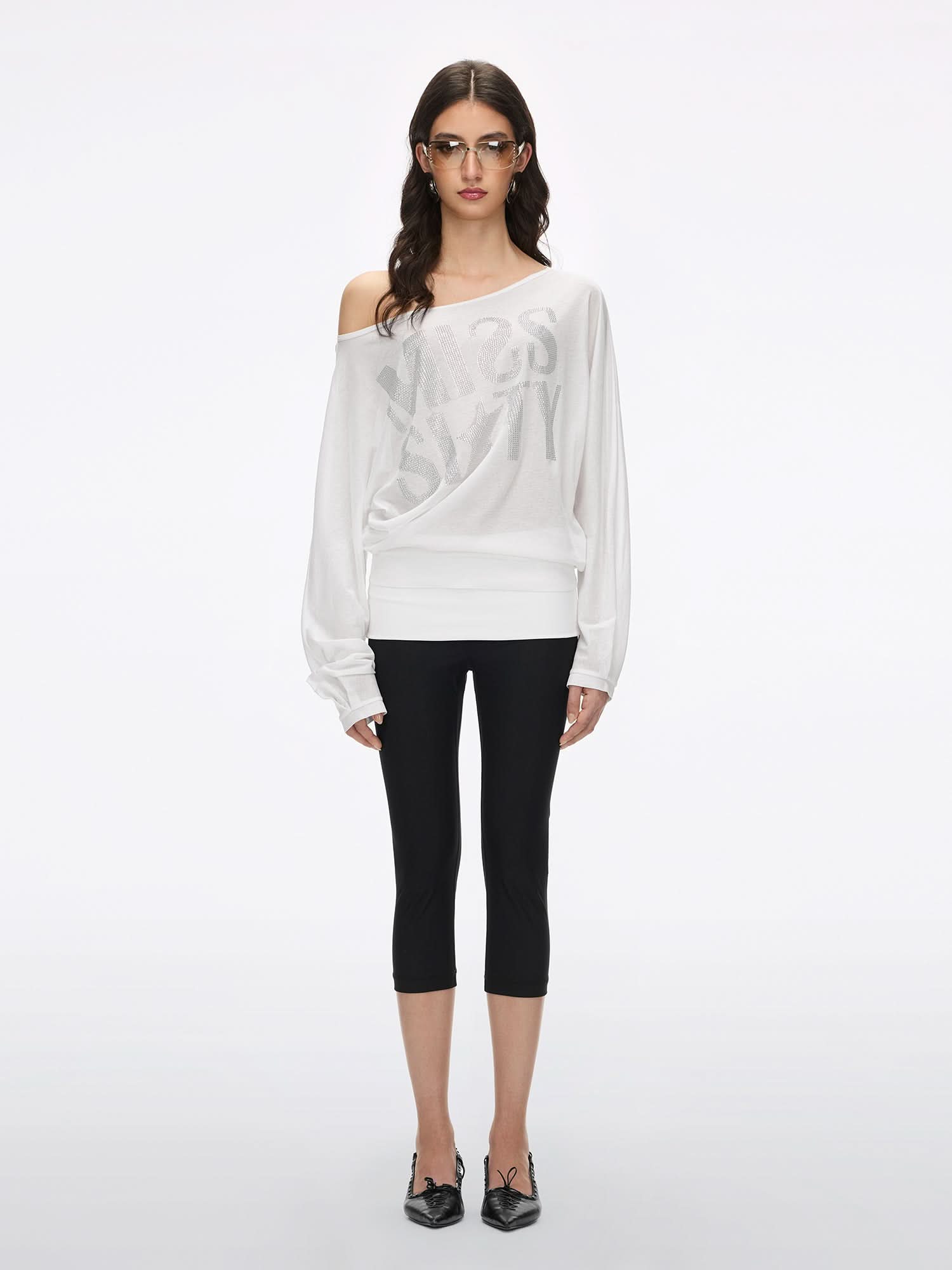 Fold-Over Waist Skinny Pants - Image 2