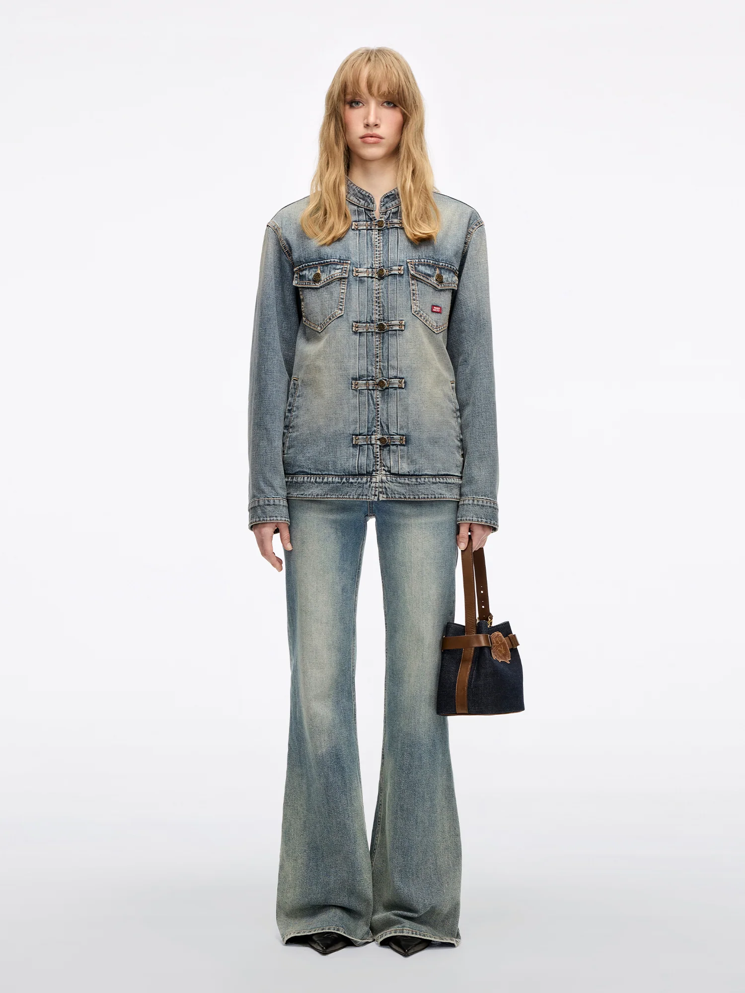 Frog-Button Denim Jacket - Image 4