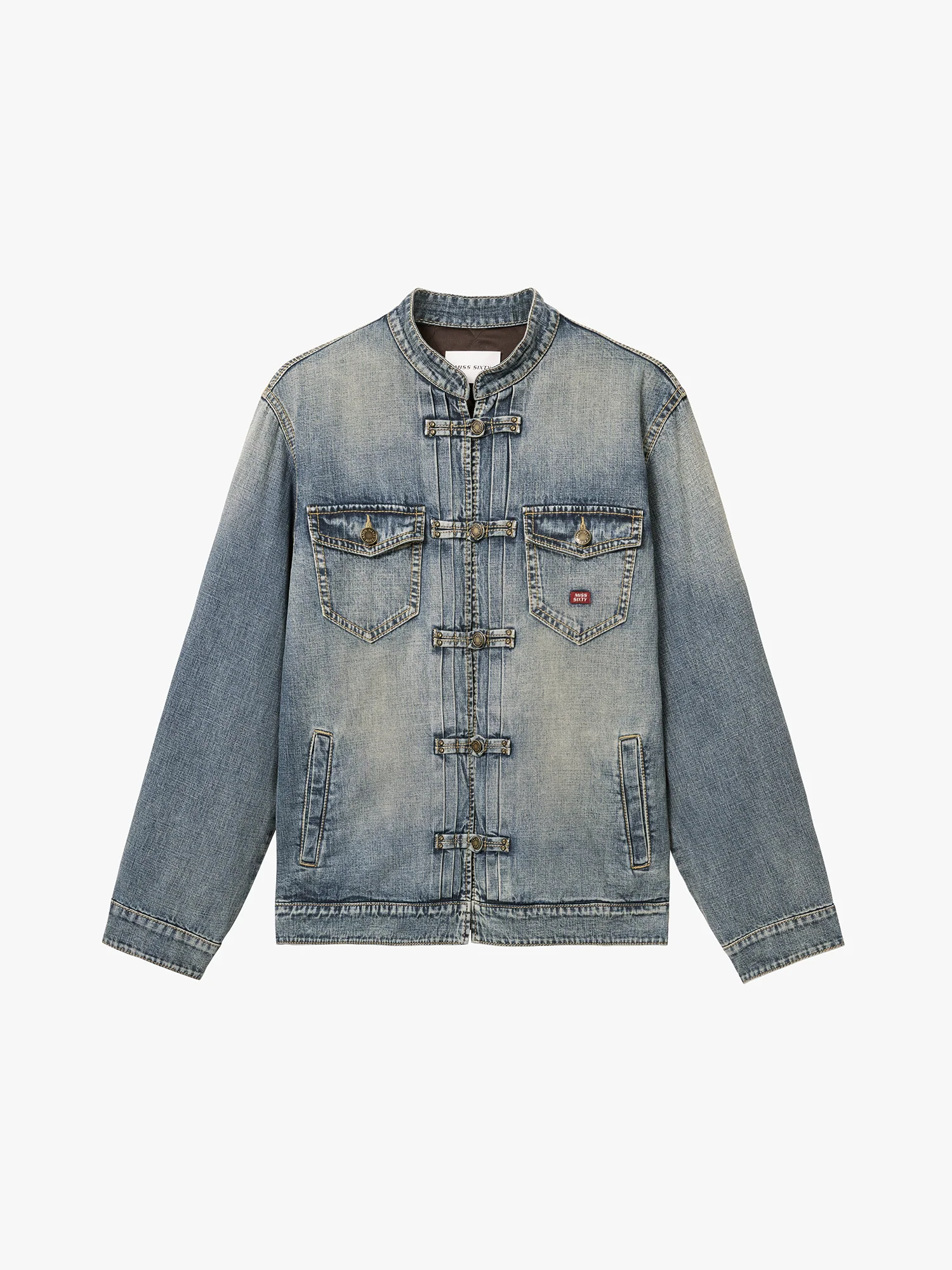 Frog-Button Denim Jacket - Image 5