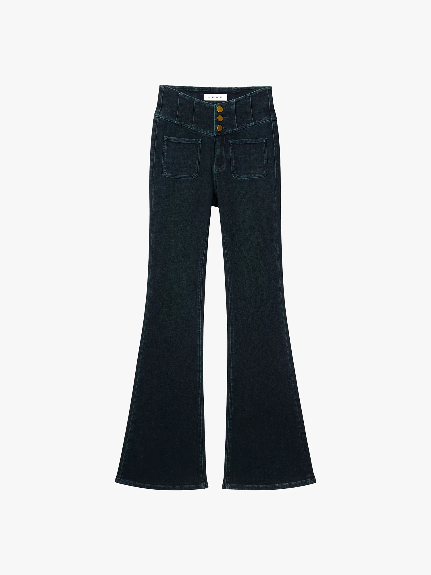 High Waisted Flared Jeans-GLENDA PLUS 5 - Image 5