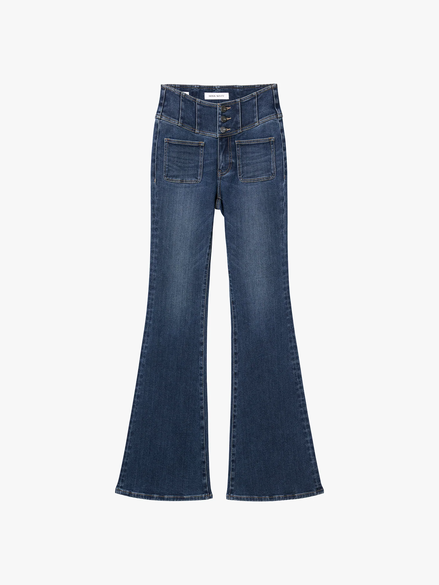 High Waisted Flared Jeans-GLENDA PLUS 5 - Image 5