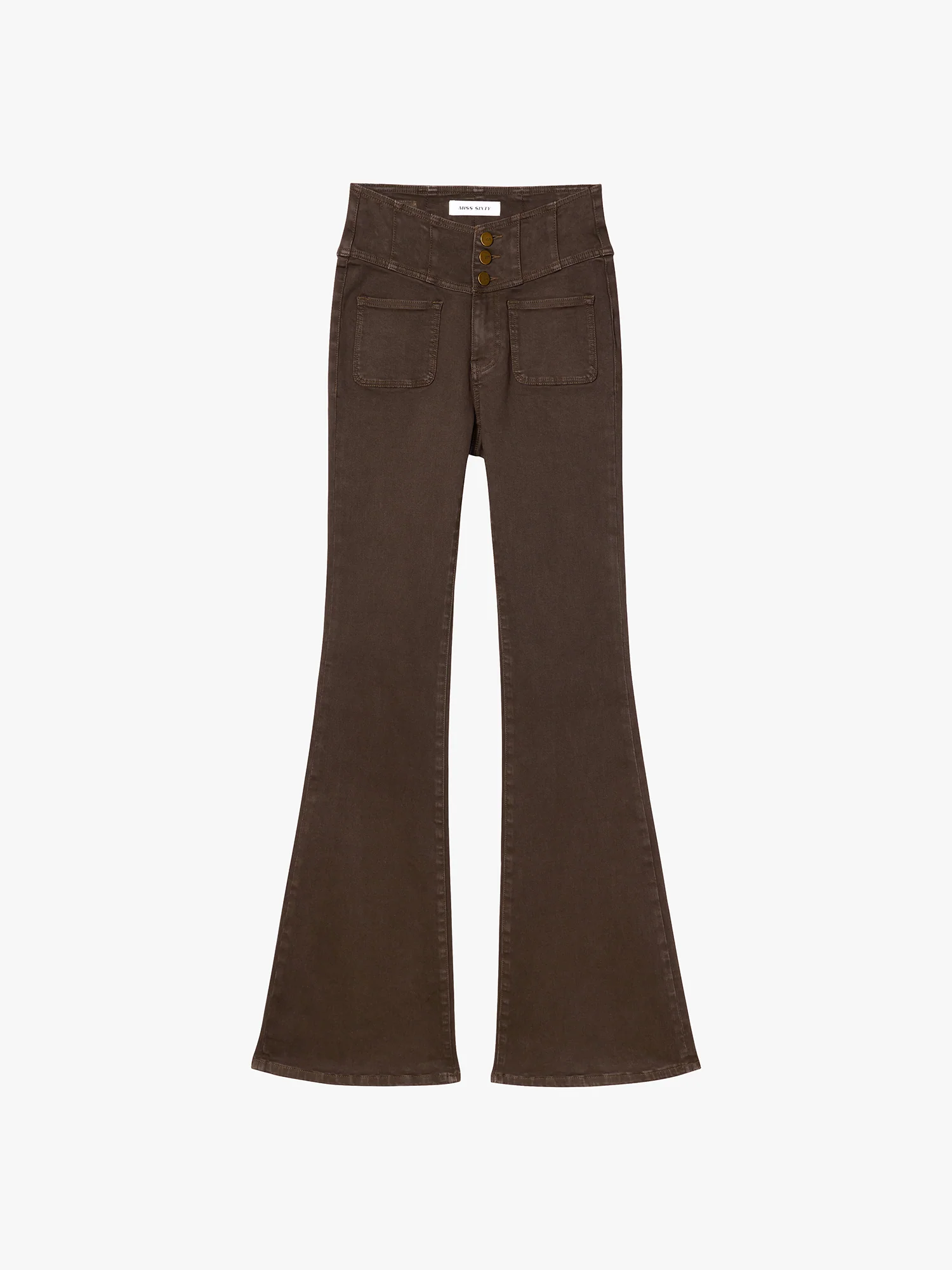 High Waisted Flared Jeans-GLENDA PLUS 5 - Image 5