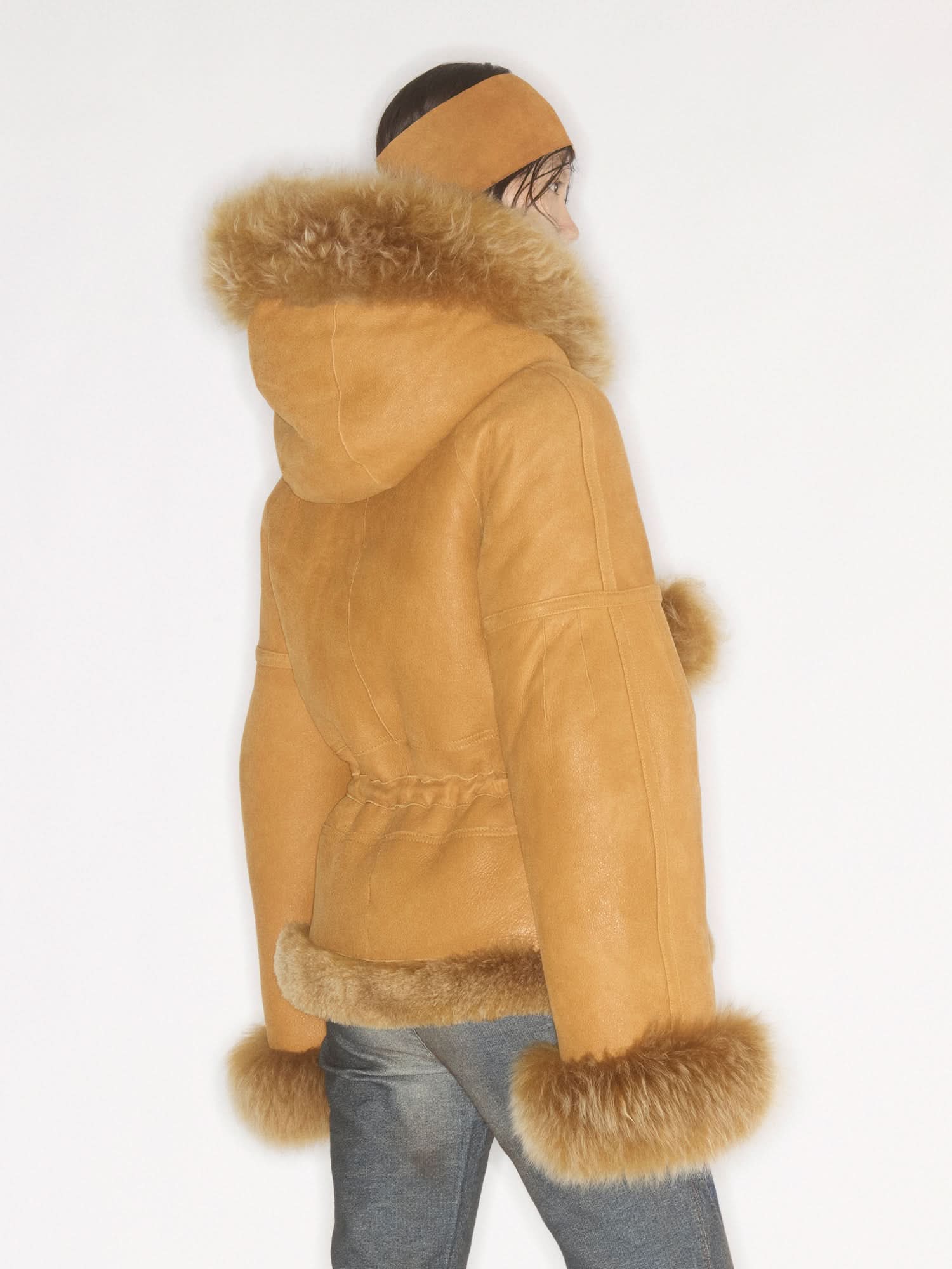 Hooded Fur Jacket - Image 2