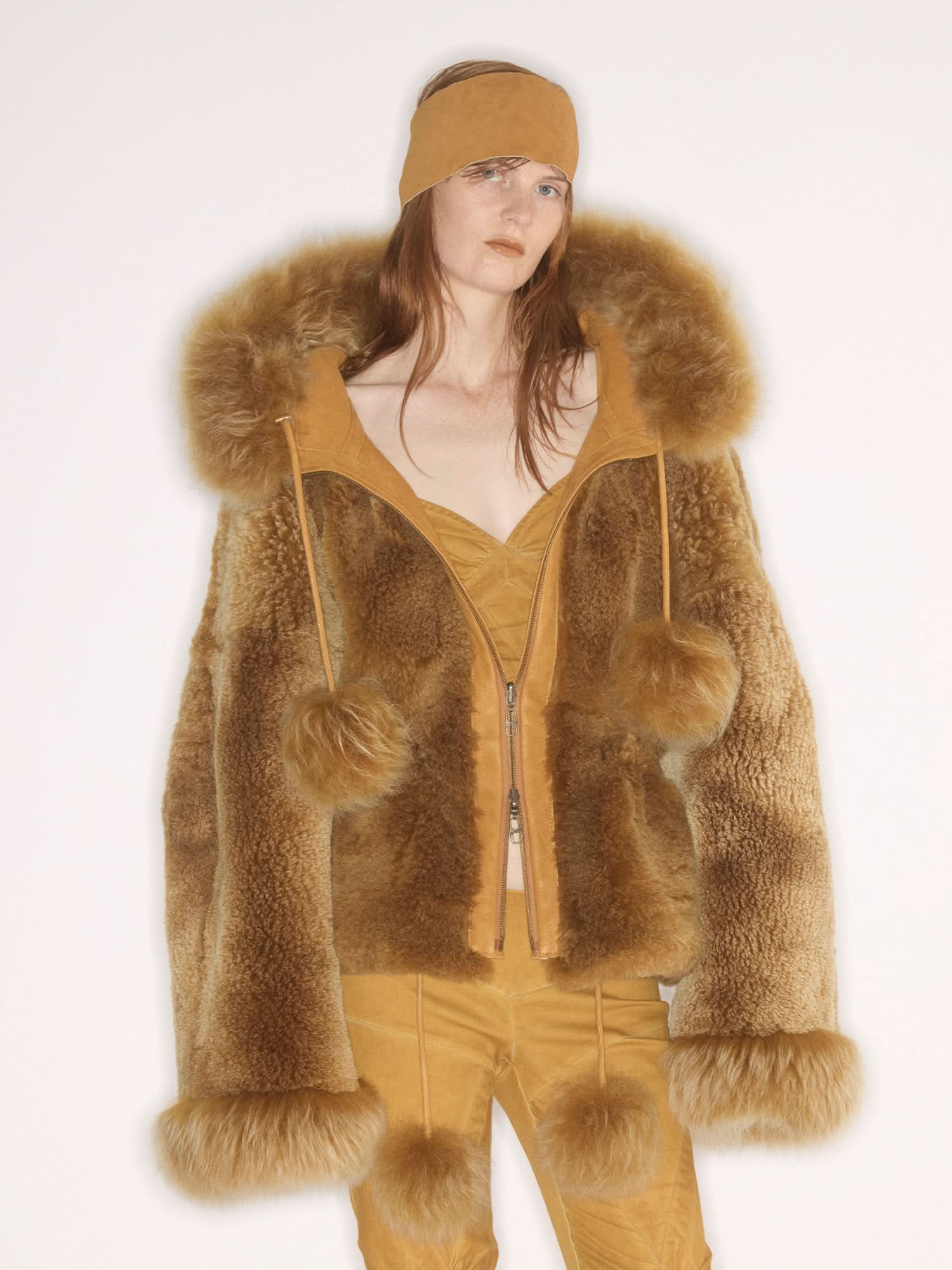 Hooded Fur Jacket - Image 3